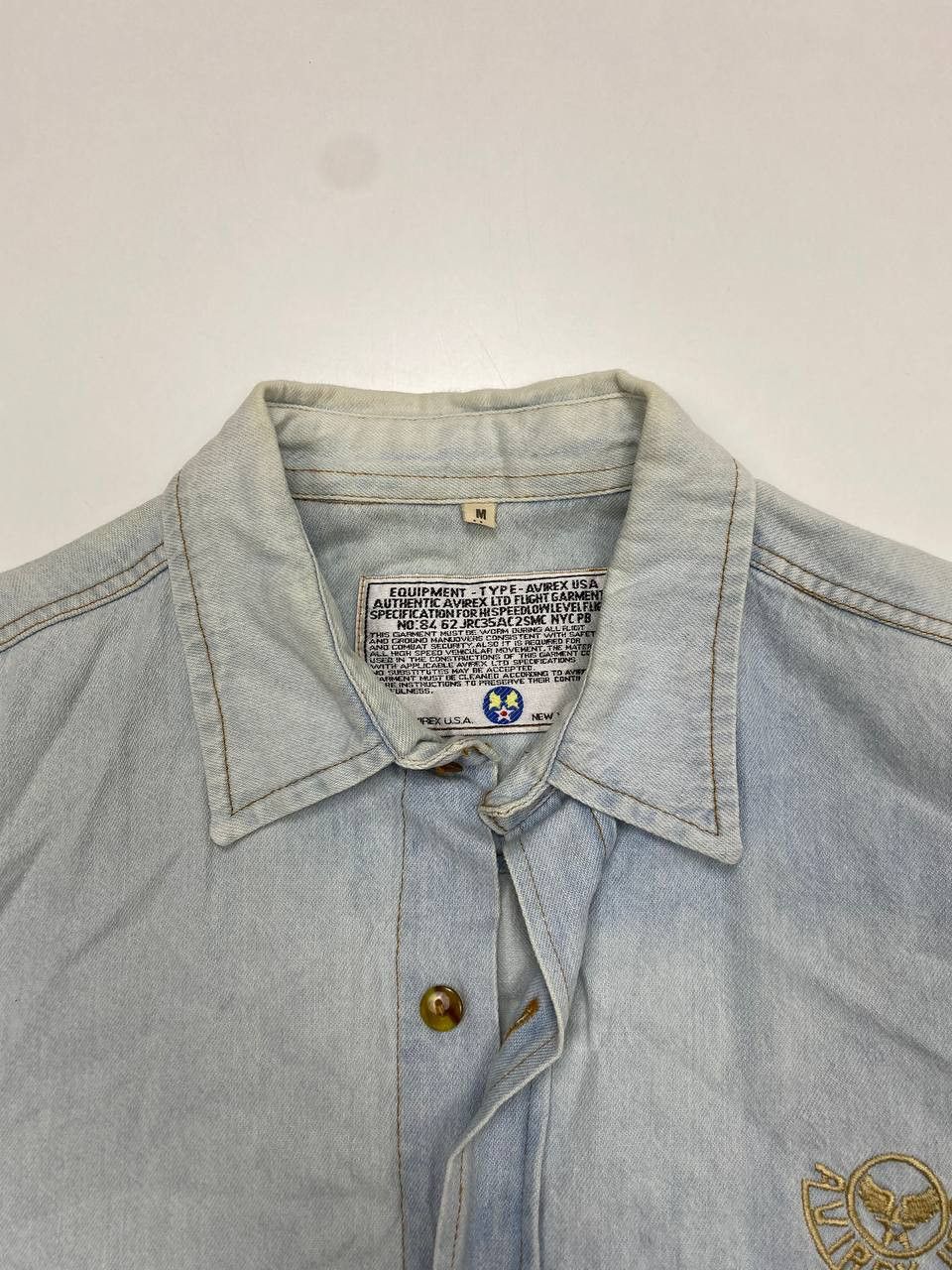 Avirex Avirex USA Light Blue Denim Shirt Vintage 90s Men M Size US M / EU 48-50 / 2 - 4 Thumbnail