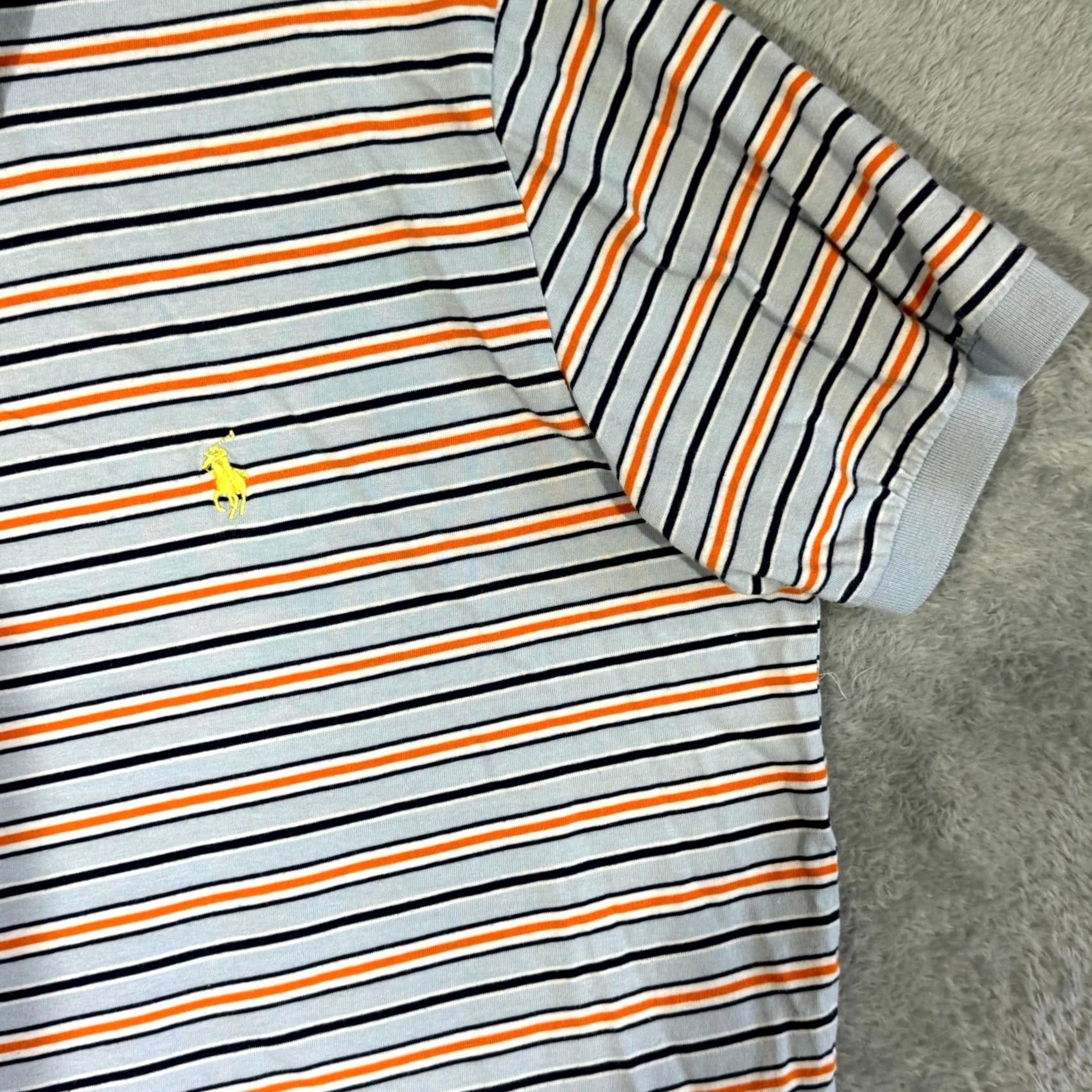 Polo Ralph Lauren Polo Ralph Lauren Men's Polo Shirt Large Blue Multi-Color Striped 100% Cotton Size US L / EU 52-54 / 3 - 5 Thumbnail