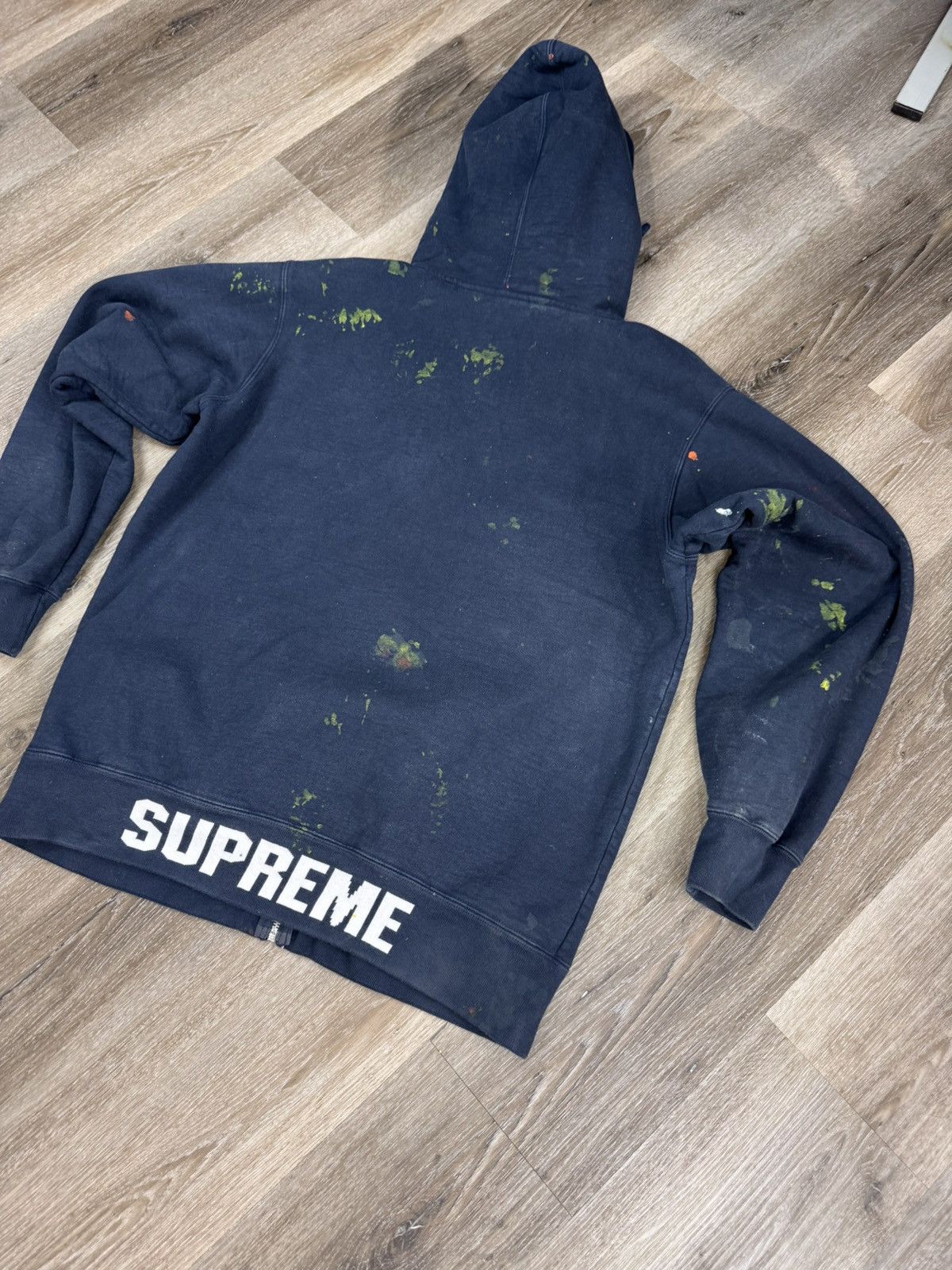 Supreme SUPREME DISTRESSED ZIP UP HOODED SWEATSHIRT XL PAINTED Size US XL / EU 56 / 4 - 18 Thumbnail