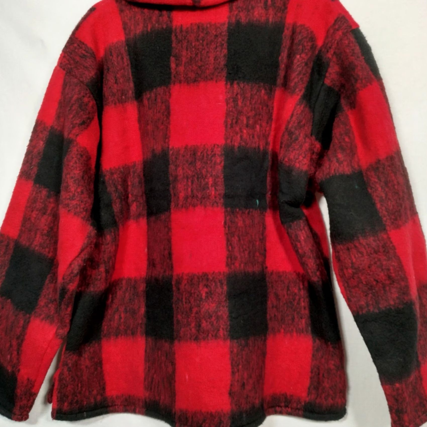 Vintage Earth Ragz Smoky Mountains Jacket M Buffalo Plaid Red Black Fleece Hoodie Womens Size M / US 6-8 / IT 42-44 - 3 Thumbnail