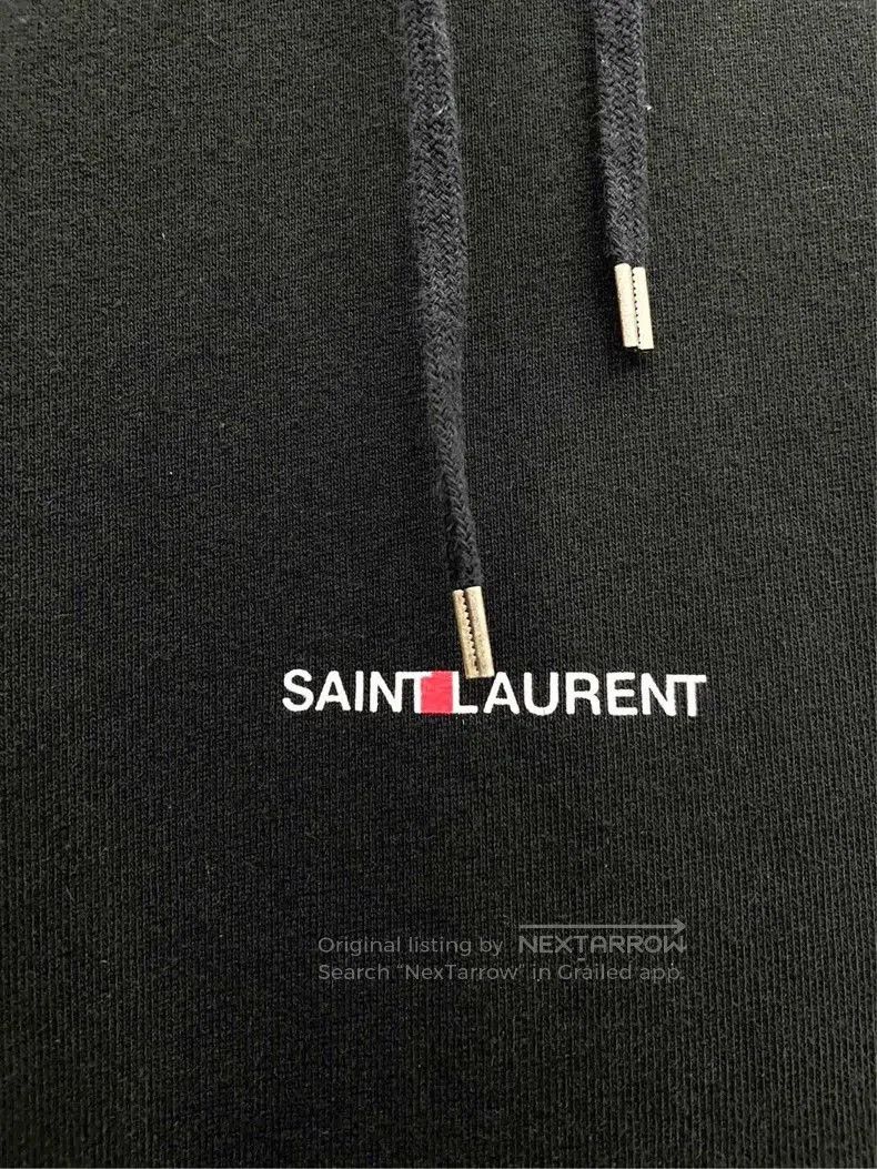 Saint Laurent Paris Saint Laurent Black Logo Hoodie Sweatshirt. Size US M / EU 48-50 / 2 - 6 Thumbnail