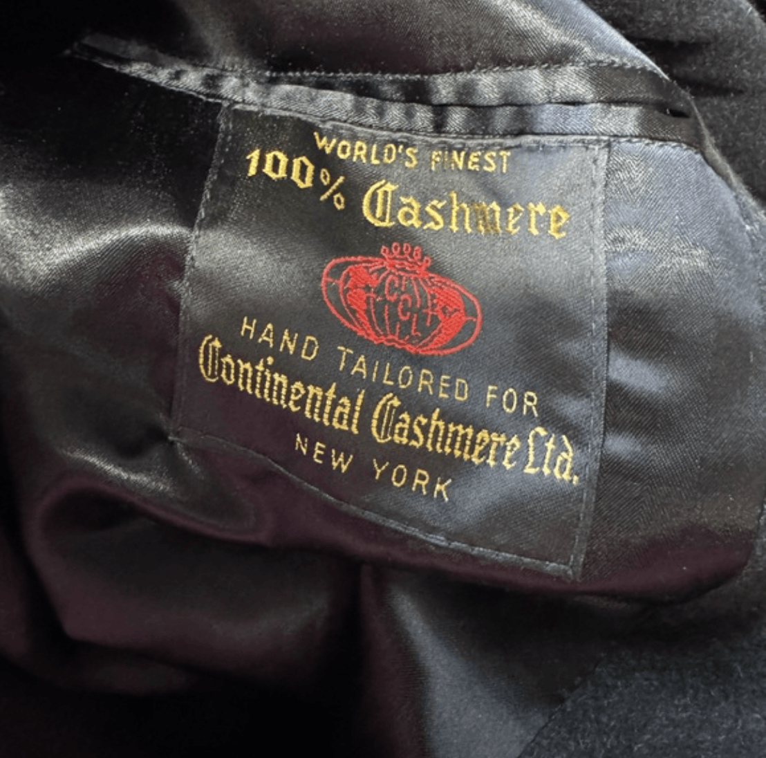 Other Vtg Continental Cashmere Mens 100% Cashmere Overcoat Black Size US XL / EU 56 / 4 - 8 Thumbnail