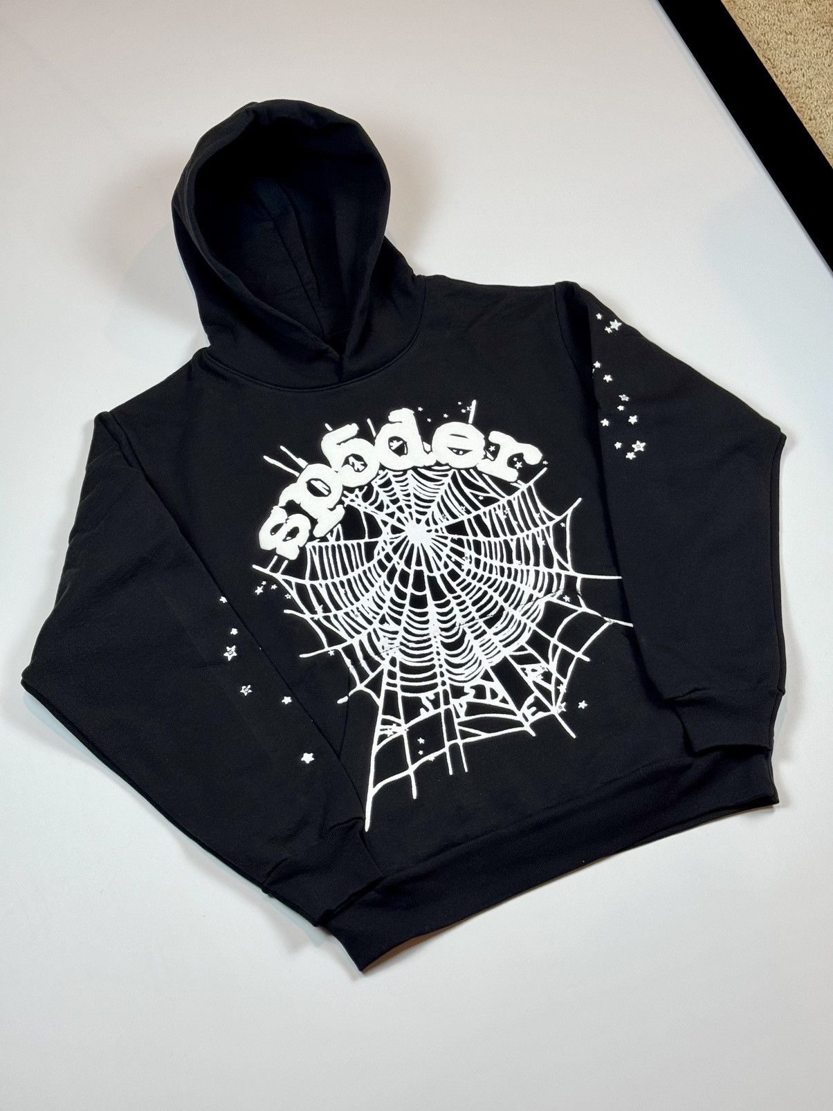 image of Spider Worldwide Sp5Der Black OG Web Hoodie - Size L, Men's