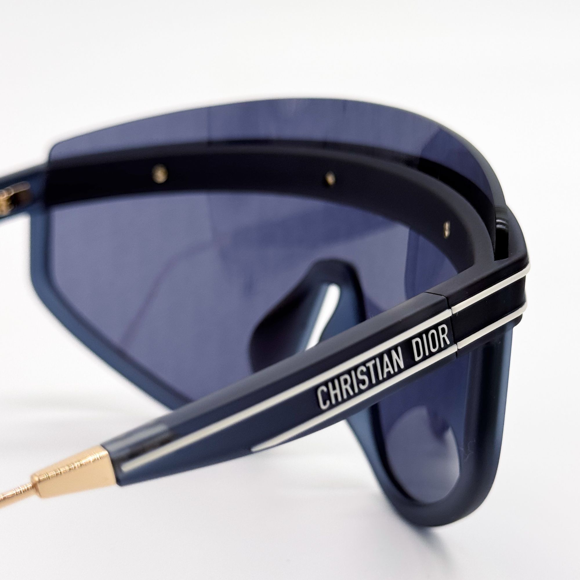 Dior NEW DIOR SUNGLASSES DIORCLUB M2U 31B8 SHIELD GOLD/BLUE Size ONE SIZE - 5 Thumbnail