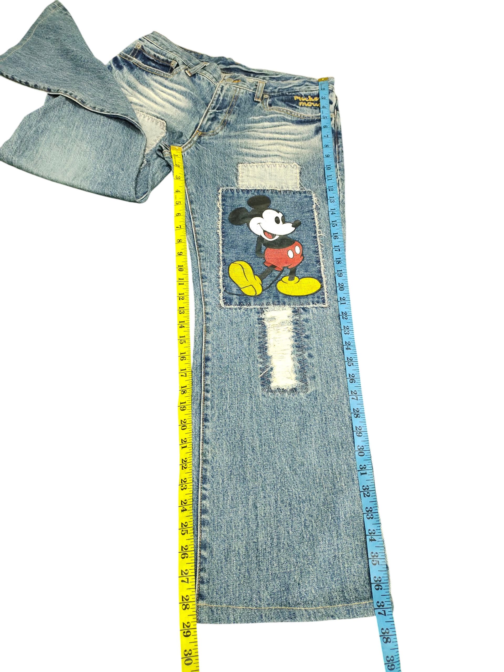 Mickey Mouse Vintage 90s Mickey Mouse Patchwork Clawmark Distress Jeans Size US 32 / EU 48 - 14 Thumbnail