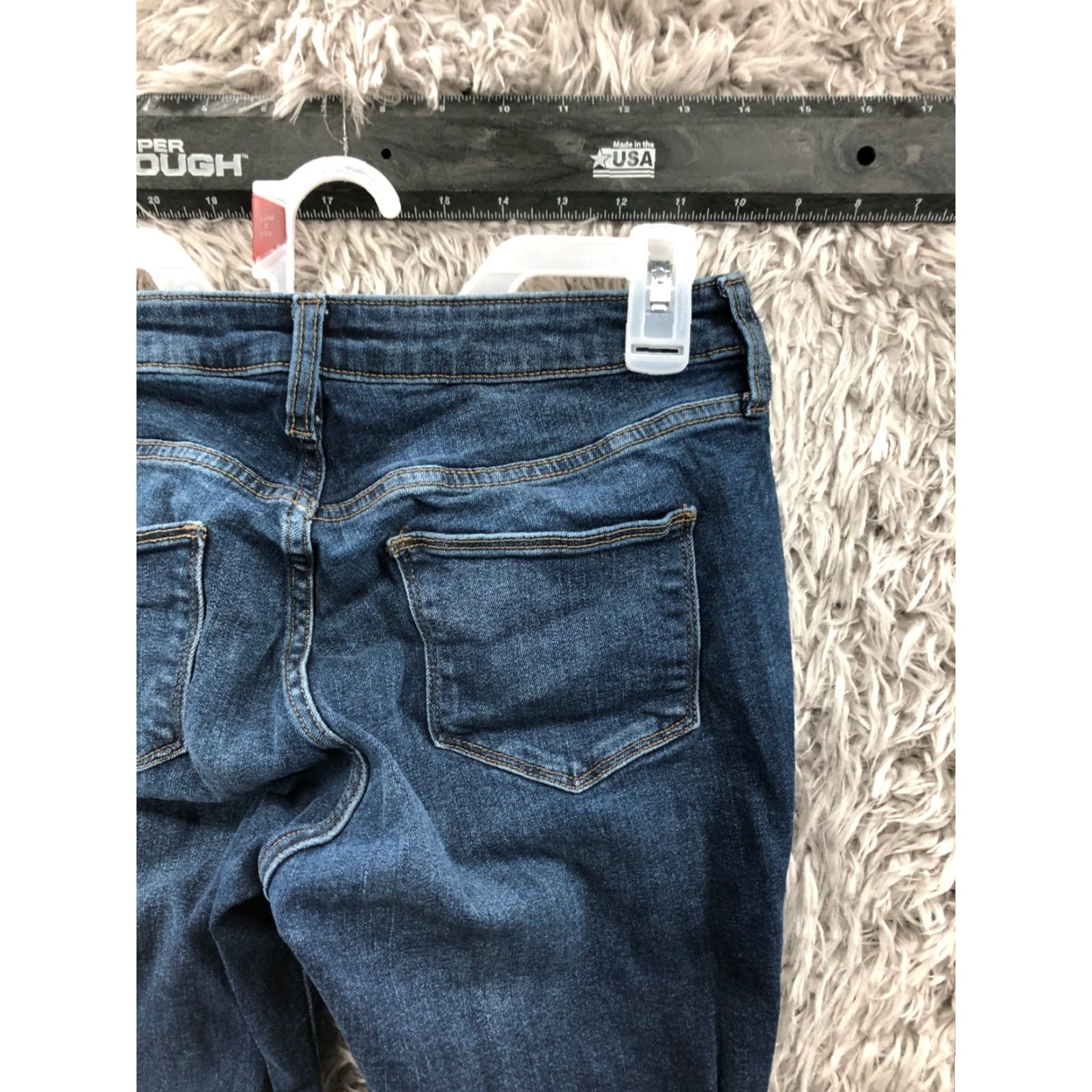 Vintage Universal Thread Curvy Skinny Jeans Womens Size 4 Mid Rise Dark Wash Blue Denim Size 27" / US 4 / IT 40 - 6 Thumbnail