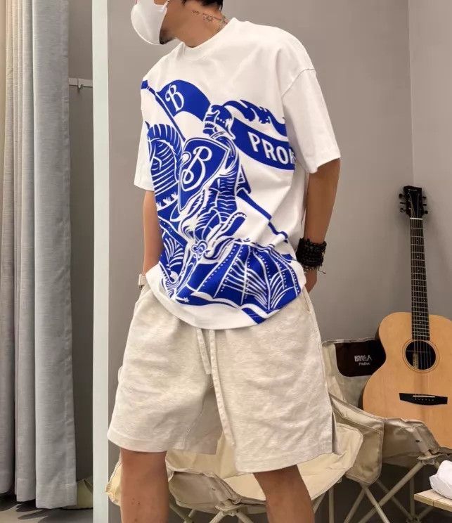 Burberry Burberry White Horseferry Big Logo SS XL Size US XL / EU 56 / 4 - 4 Thumbnail