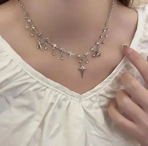 Jewelry Sweet Cool Cross Star Necklace Size ONE SIZE - 3 Thumbnail