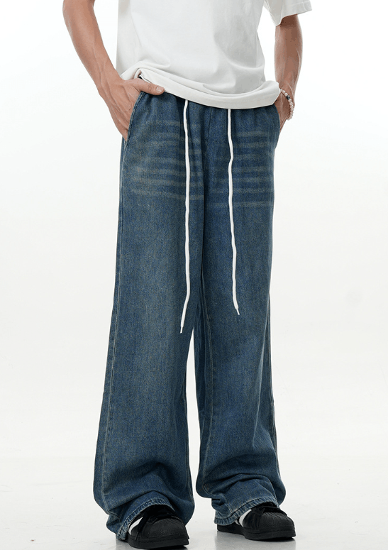 Japanese Brand × Jean American retro street hip-hop wide-leg drawstring jeans Size US 32 / EU 48 - 2 Thumbnail