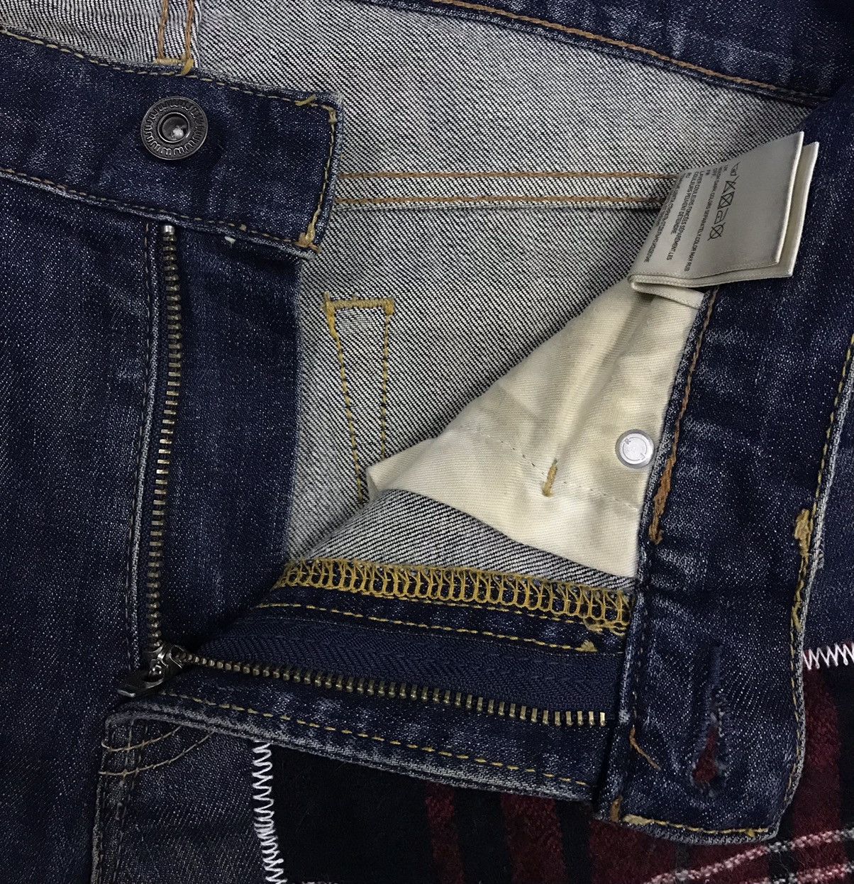 Uniqlo × Vintage Japanese Brand Uniqlo Selvedge Patchwork Denim Jeans Size US 31 - 6 Thumbnail