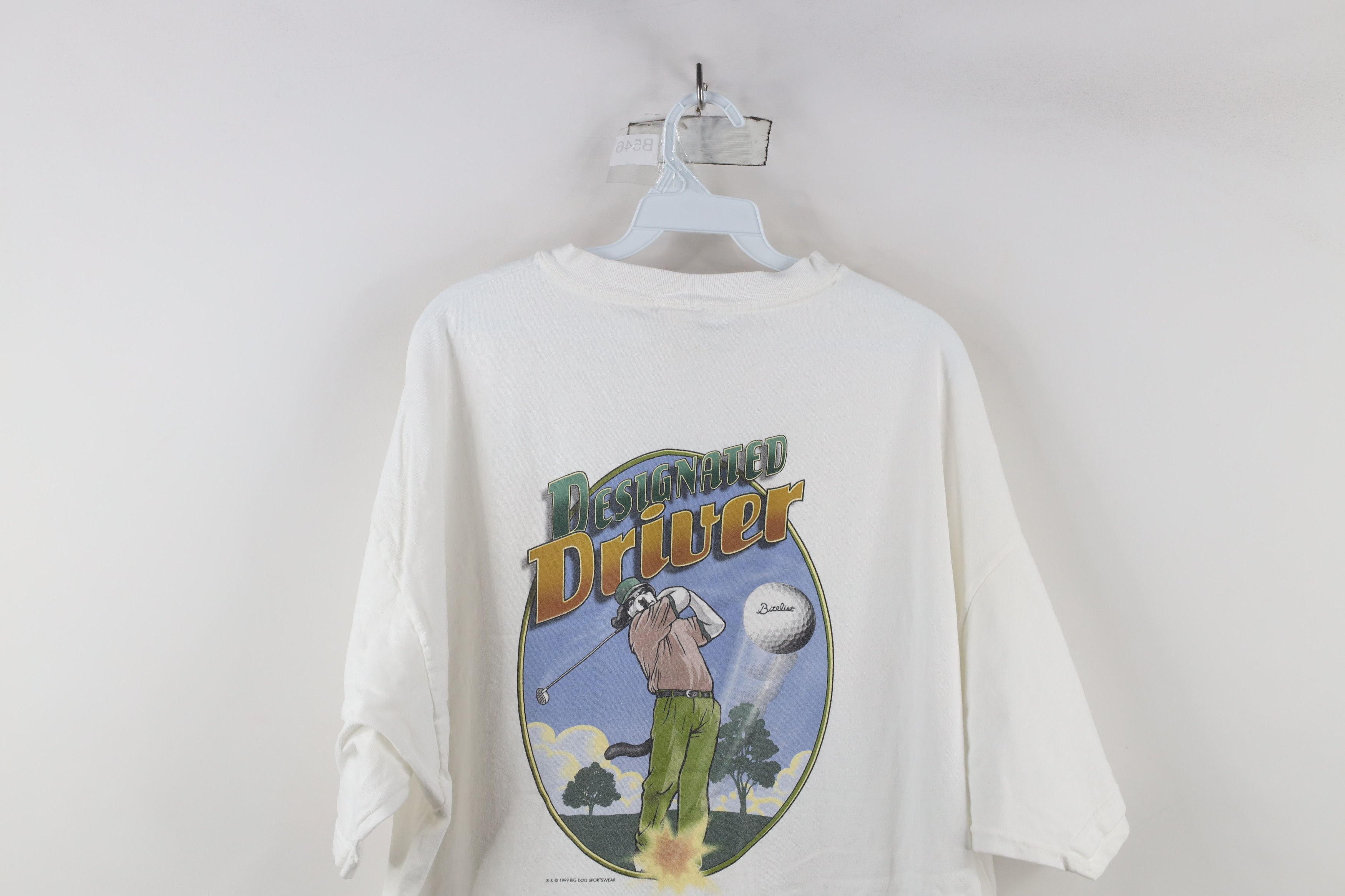 Big Dogs × Vintage Vintage 90s Big Dogs Designated Driver Golf Golfing T-Shirt Size XXL / US 16-18 / IT 52-54 - 14 Thumbnail