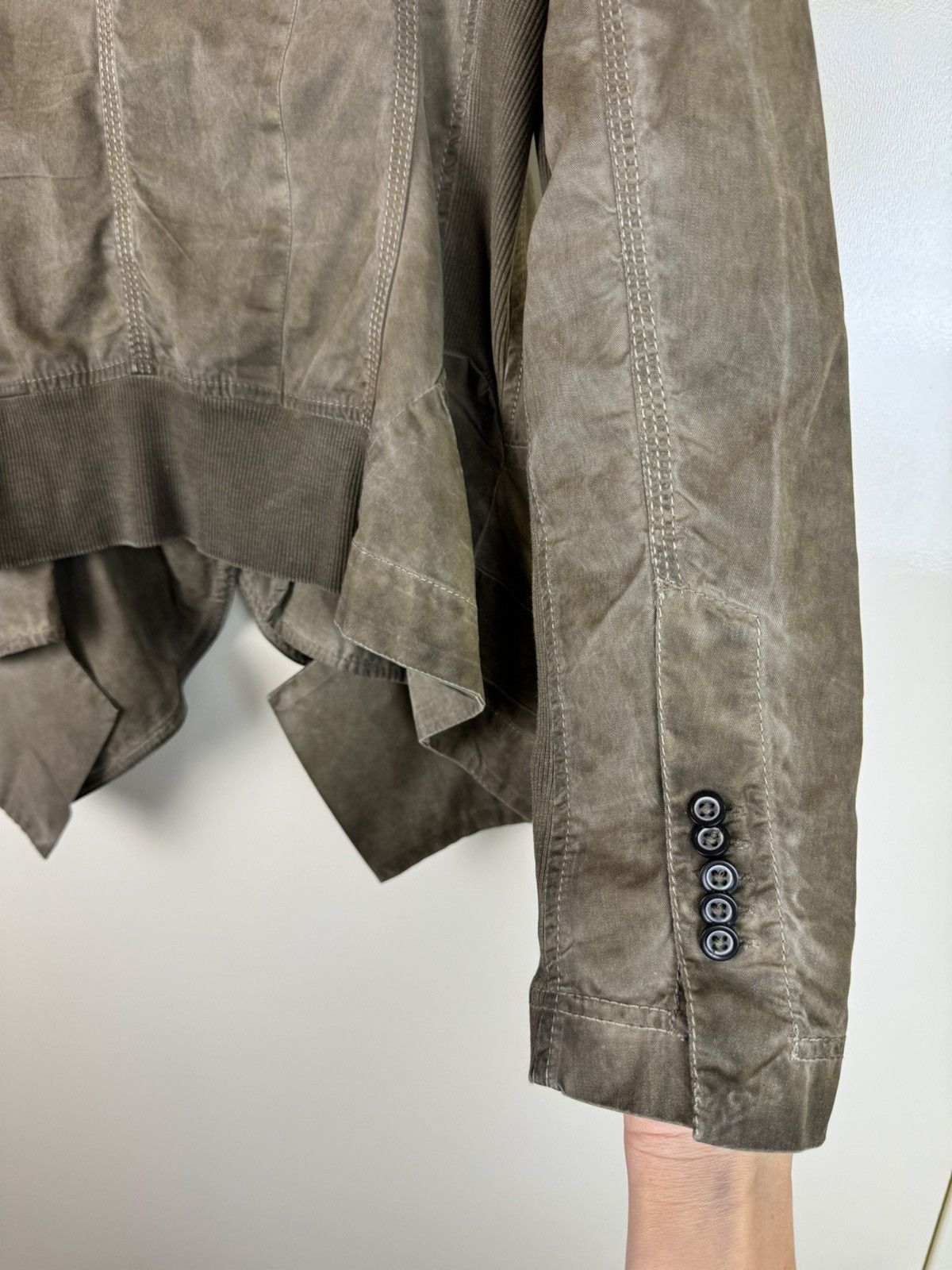 Rundholz Rundholz asymmetric tulip jacket cotton blazer khaki brown S Size S / US 4 / IT 40 - 13 Thumbnail