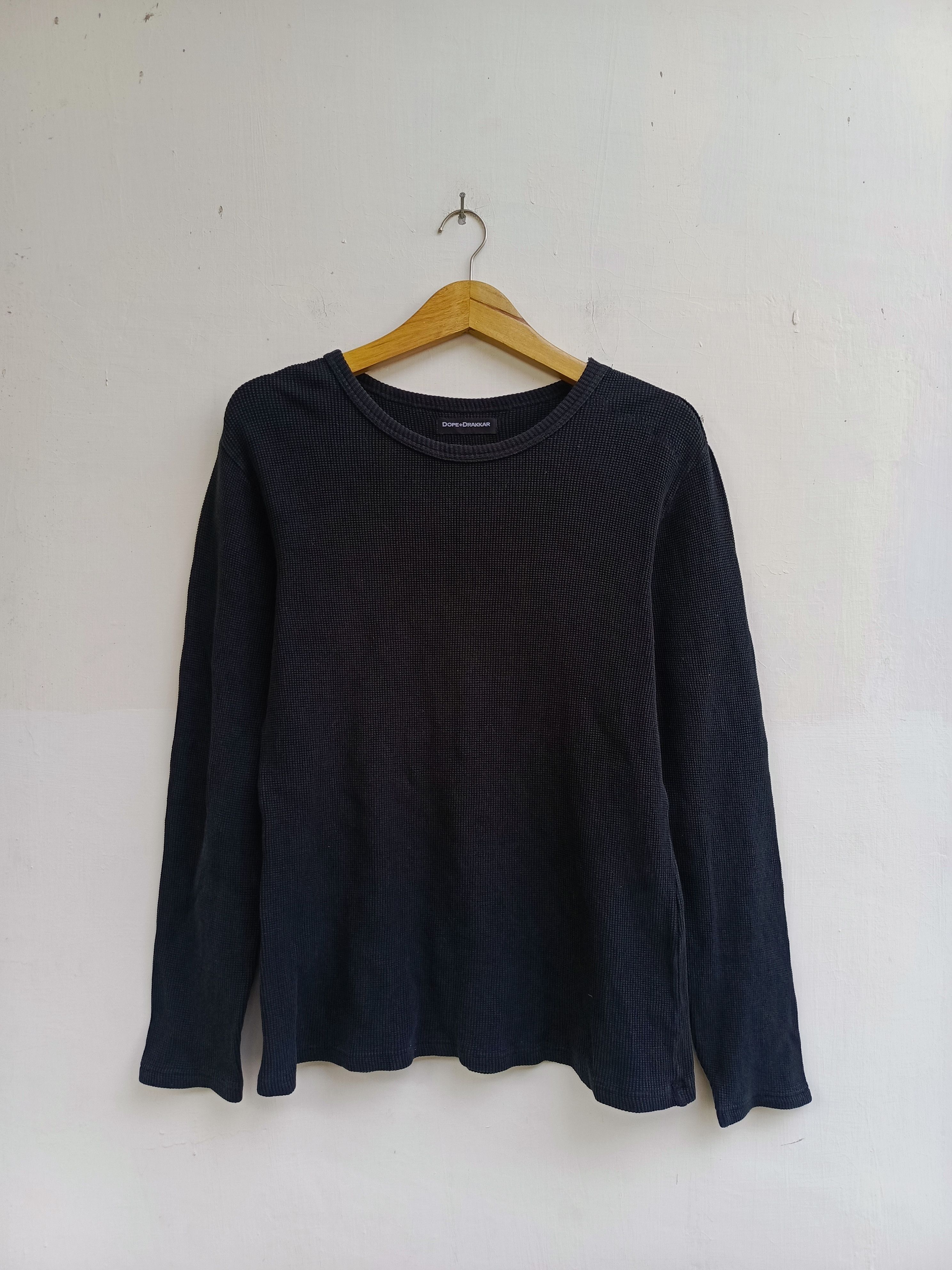 Japanese Brand Dope+Drakkar black long sleeve tshirt Size US M / EU 48-50 / 2 - 1 Thumbnail
