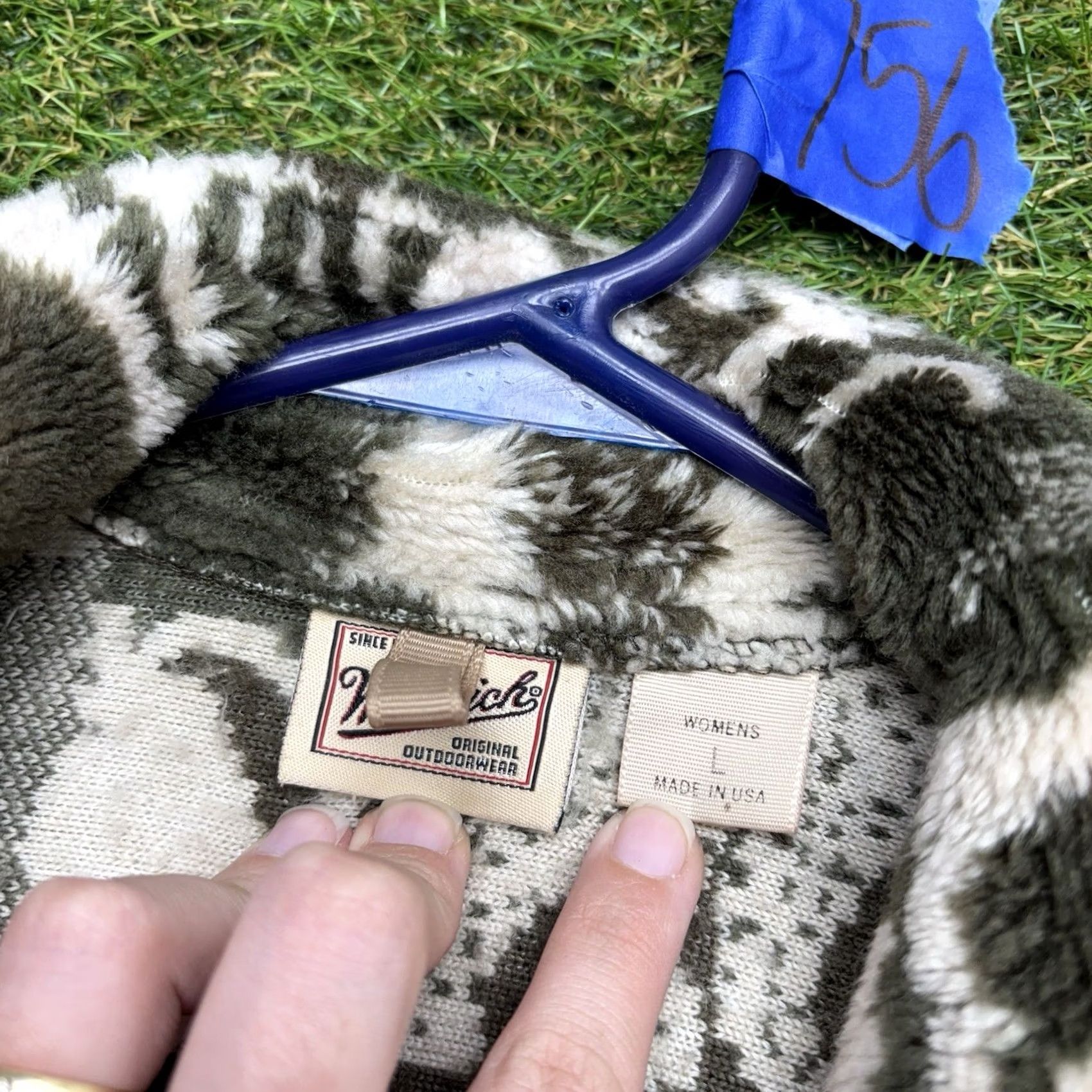 Vintage VINTAGE True Grit Cardigan Sweater Womens L Beige Geometric Moose Graphic Knit 90s Native USA Western Fleece AOP Zip Ladies Size L / US 10 / IT 46 - 7 Thumbnail