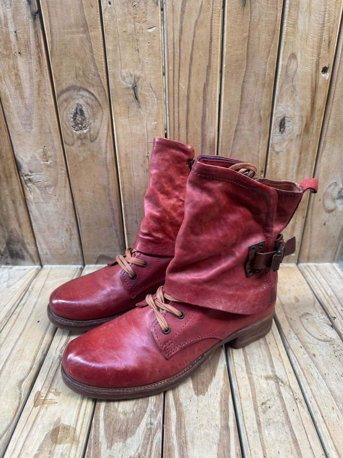 A.S.98 A.s 98 Red boho Women’s leather boots EUR 40 USA 9-9.5 UK 7 Size US 10 / IT 40 - 5 Thumbnail