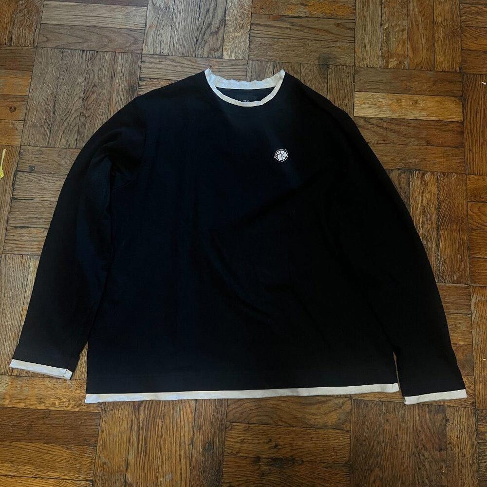 Designer AKINGS Double Hem L/S T-shirt - Black (Size M) Size US M / EU 48-50 / 2 - 1 Thumbnail