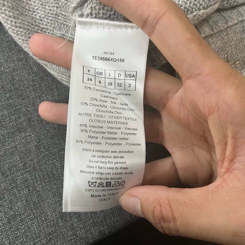 Dior Dior Gray star cashmere sweater Size XXS / US 00 / IT 34 - 6 Thumbnail