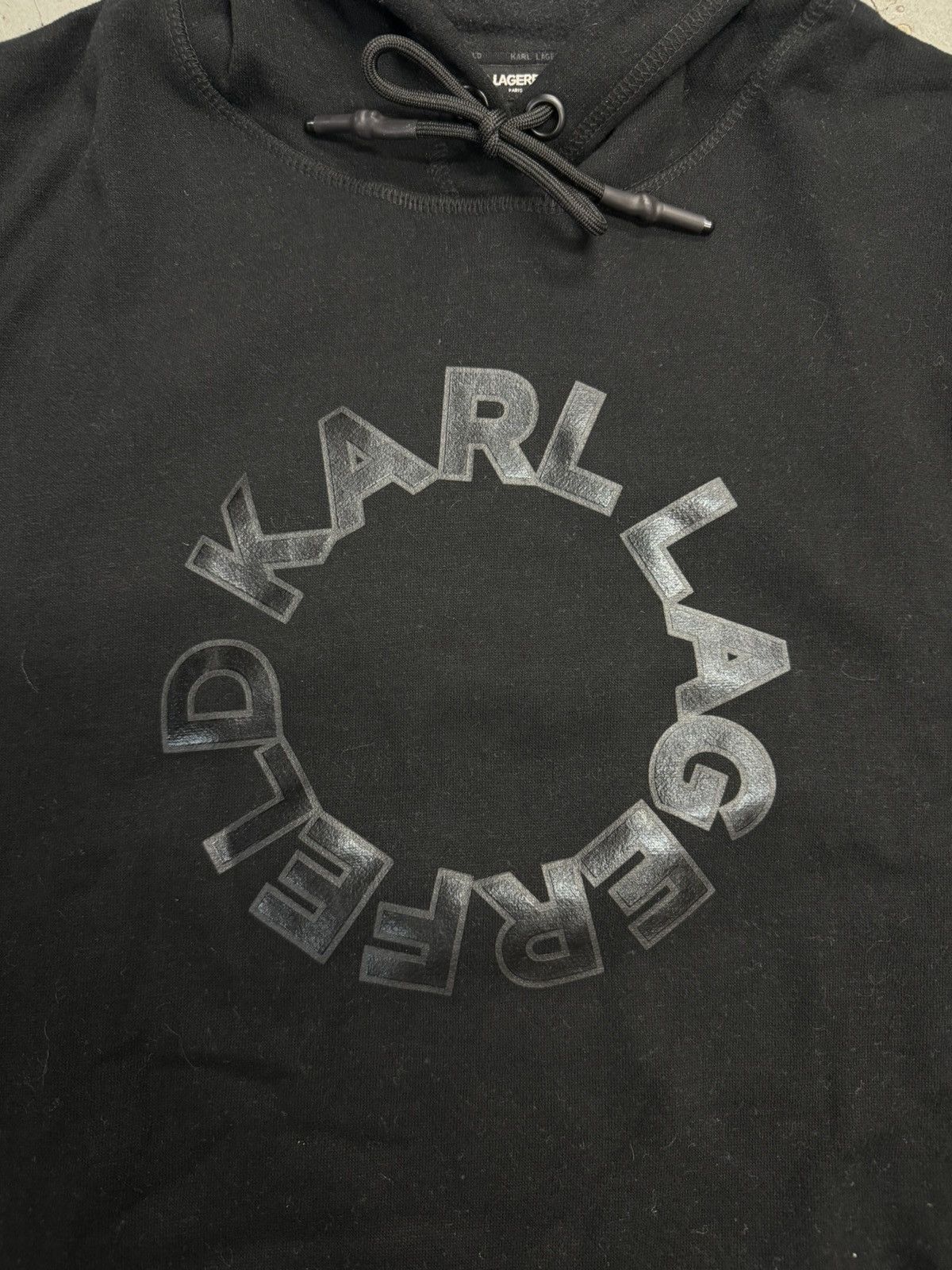 Karl Lagerfeld Karl Lagerfeld Black Circle Logo Hooded Sweatshirt Size US XL / EU 56 / 4 - 3 Thumbnail