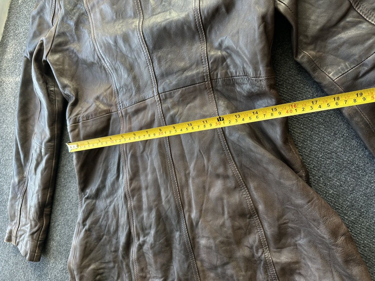 Other LEATHER TRENCH COAT 🚨 DARK BROWN LUXURY WOMEN SIZE S BUTTON Size S / US 4 / IT 40 - 21 Thumbnail