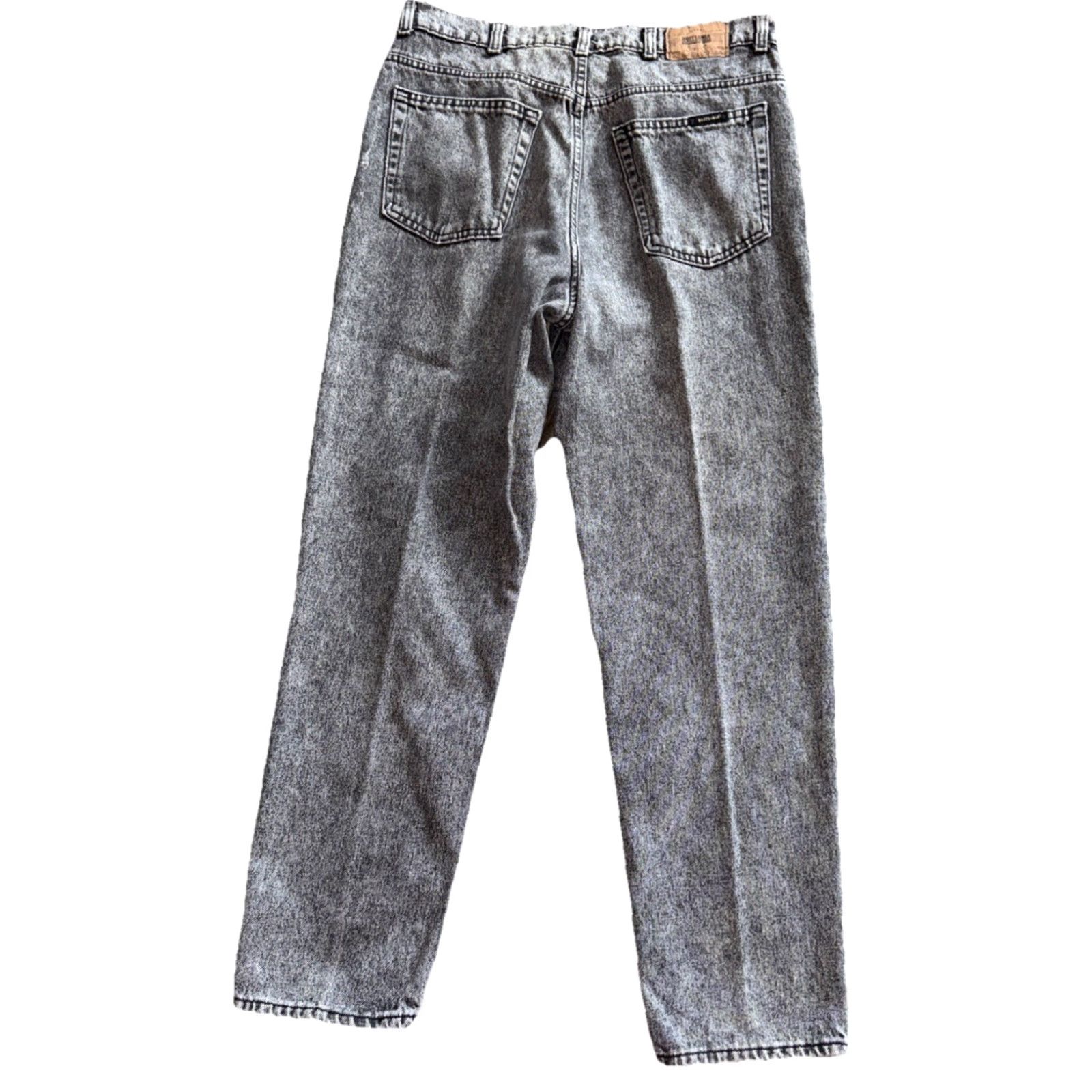 Denime VINTAGE Brittania Denim Jeans Men 35x30 Charcoal Gray 1980s Retro Inseam 30 Regular 36X30 Size US 35 - 2 Thumbnail