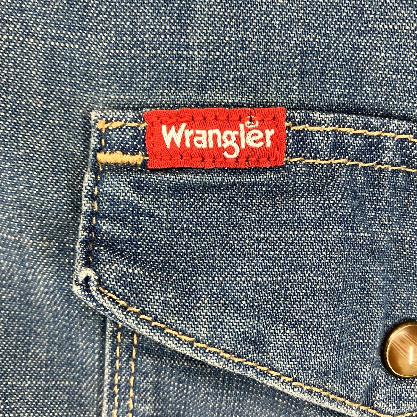 Wrangler VINTAGE Wrangler Denim Pearl Snap Western Shirt 2XL Blue Cowboy Workwear Mens Size US XXL / EU 58 / 5 - 7 Thumbnail