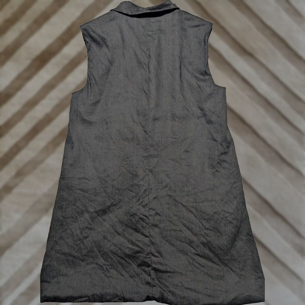 Jason Wu JASON WU Linen Blend Double Breasted Blazer Vest - Women S Black All Seasons Pockets Button Vest Style Basic Jacket Size S / US 4 / IT 40 - 1 Thumbnail