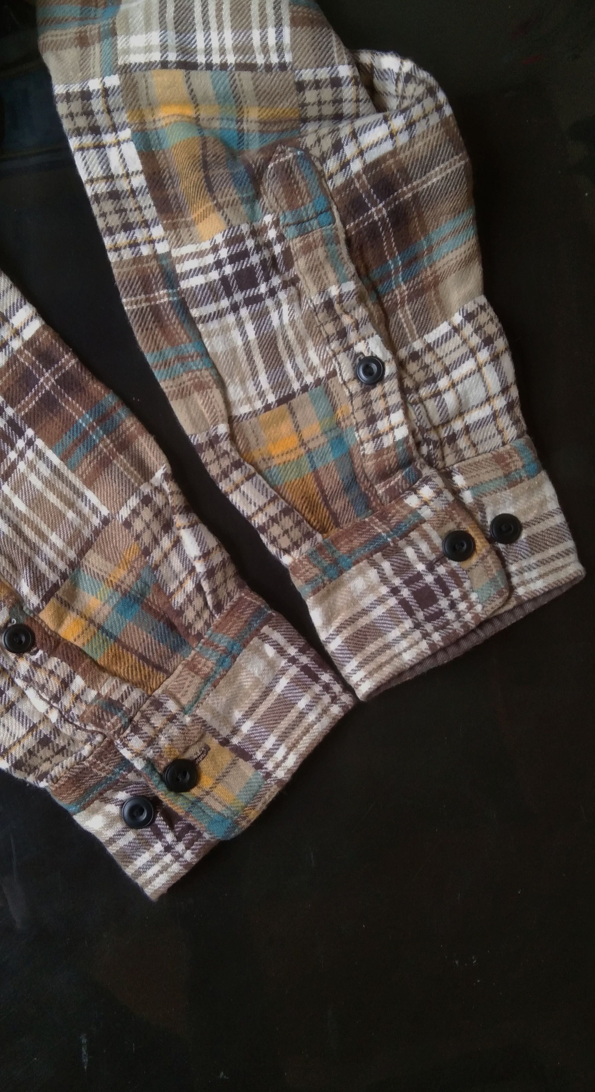 Uniqlo Vintage uniqlo 00s patchwork flanell Size US L / EU 52-54 / 3 - 4 Thumbnail