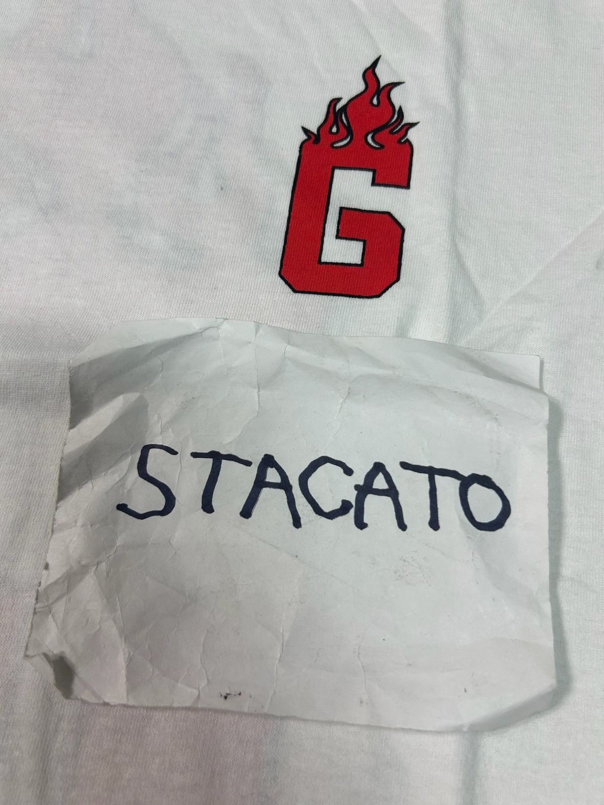 Gnarcotic × Rap Tees Gnarcotic Lil Gnar Fire Hazrd Tee White/Red Size US S / EU 44-46 / 1 - 4 Thumbnail