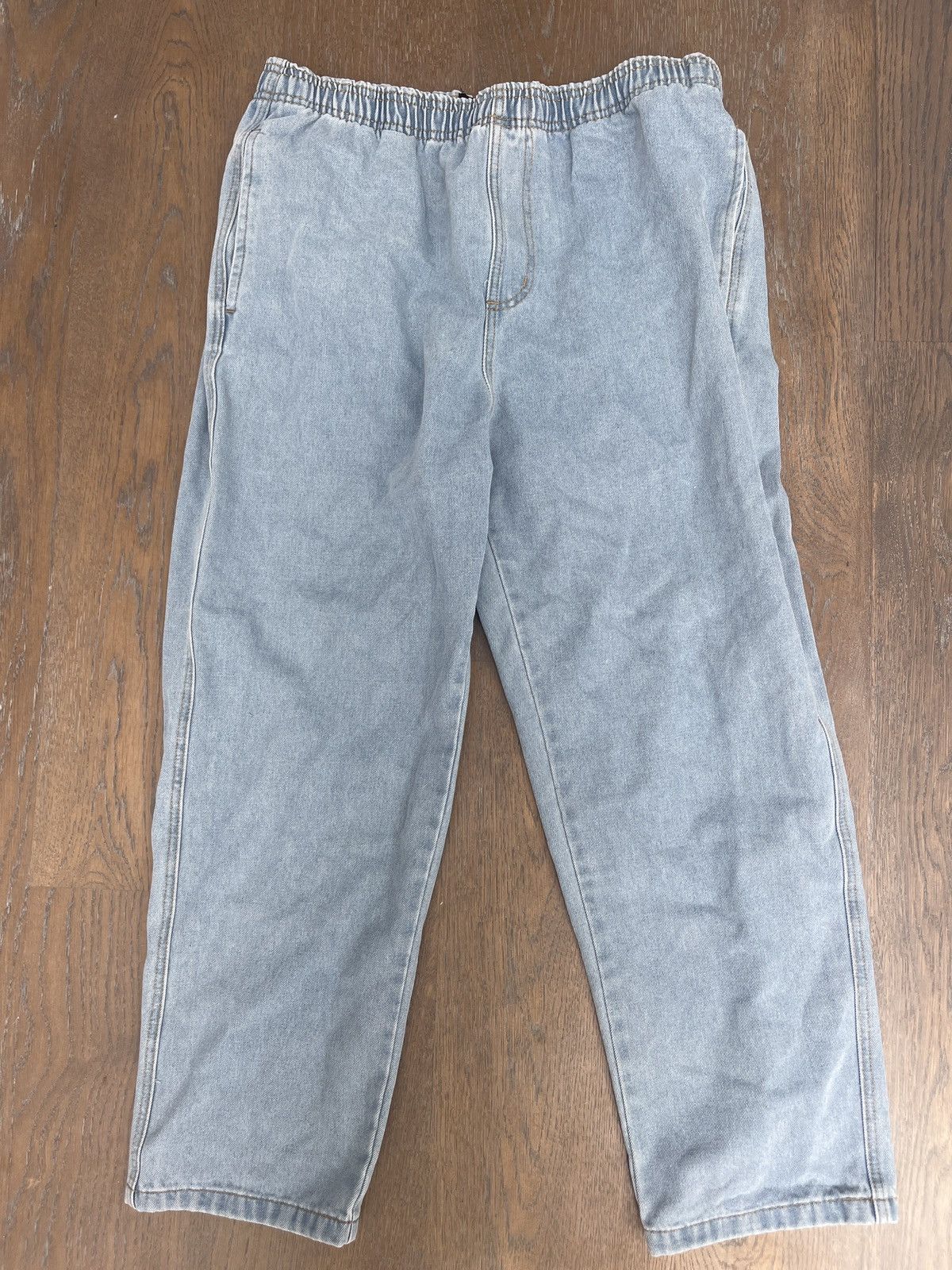 image of Stussy Workgear Denim Beachpants Mid Blue, Men's (Size 34)