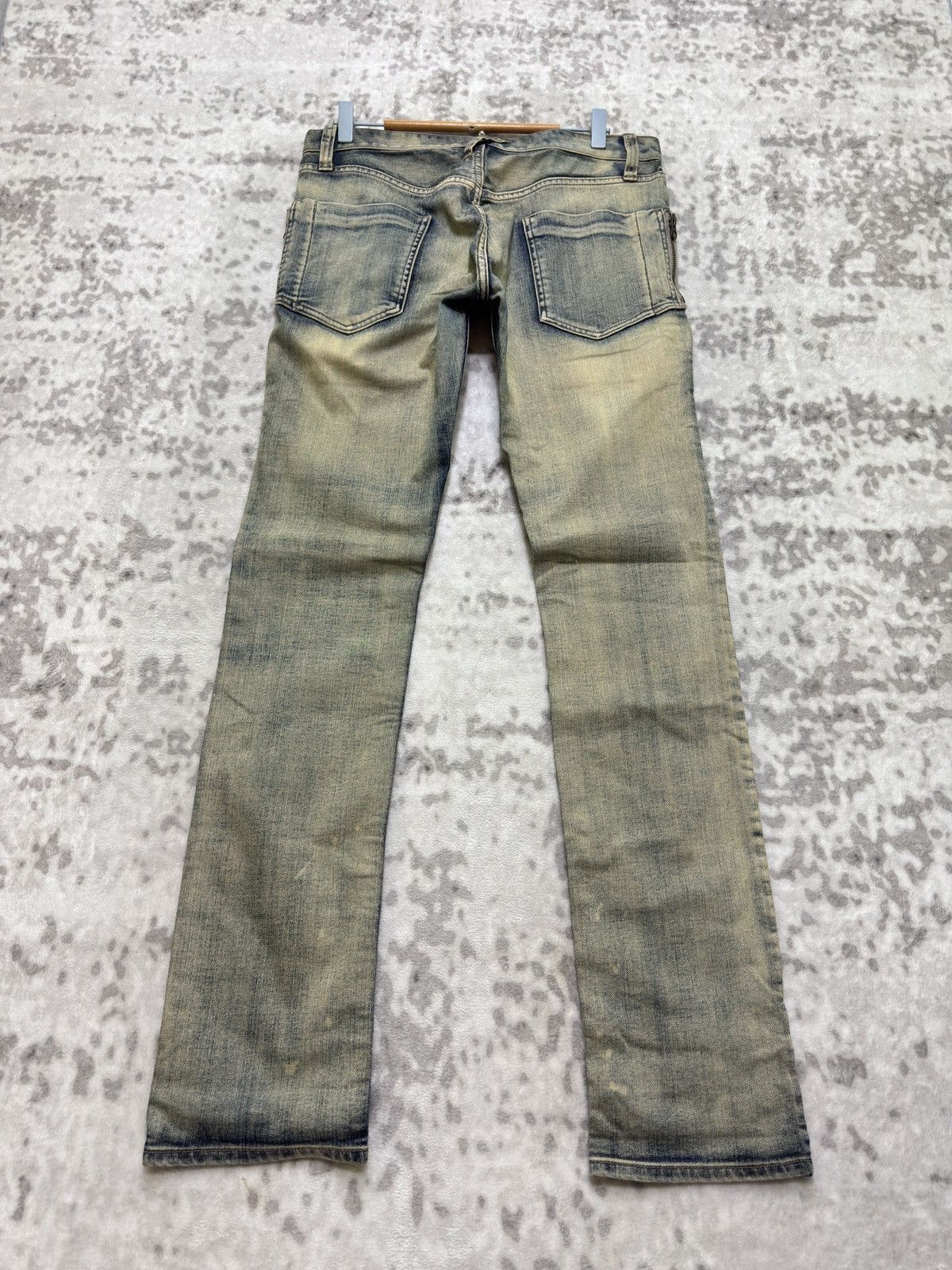 PPFM PPFM Multi Zipper Distressed Mud Wash Denim Jeans Slim Fit Size US 32 / EU 48 - 2 Thumbnail