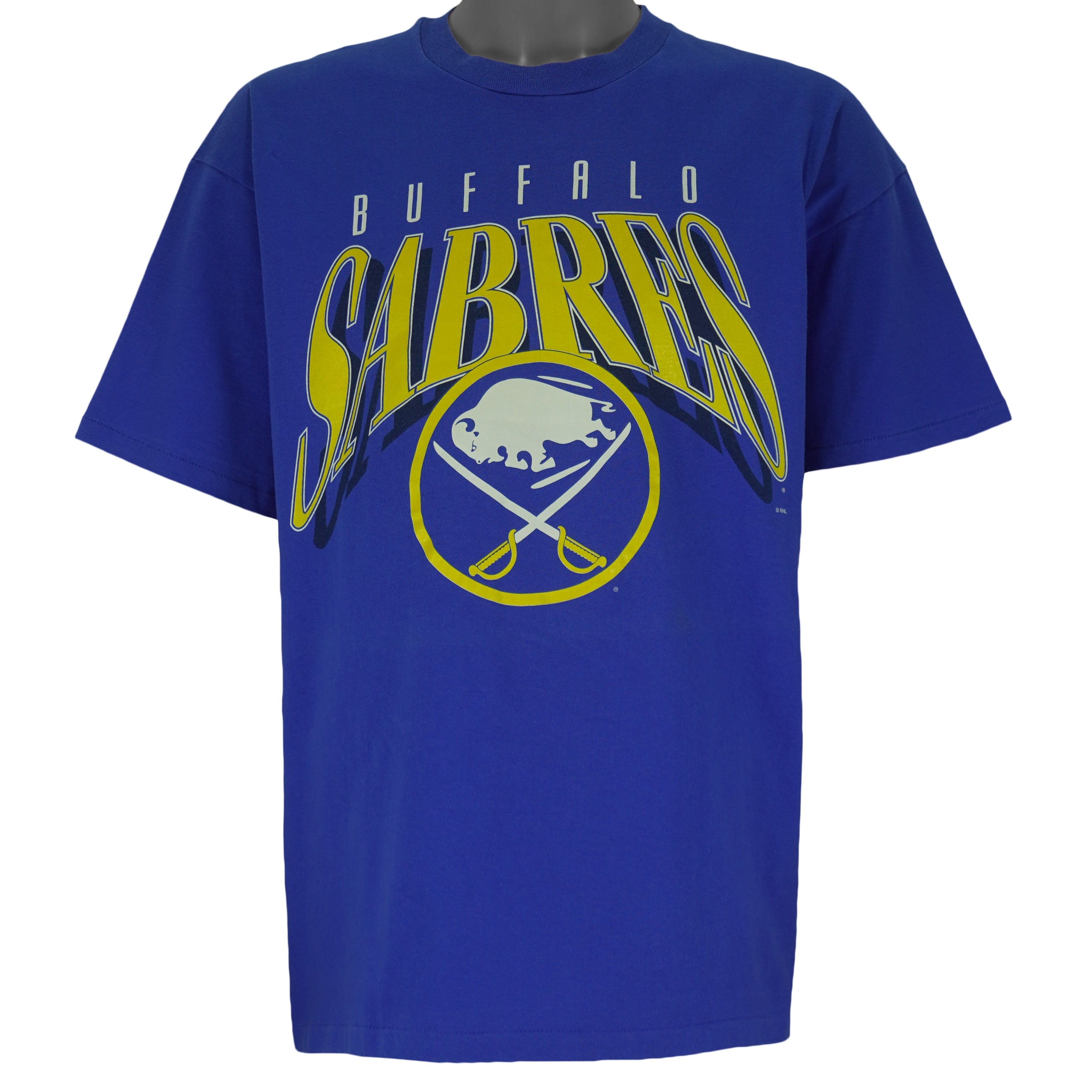 Hanes NHL - Buffalo Sabres Single Stitch T-Shirt 1990s Size US XL / EU 56 / 4 - 1 Thumbnail