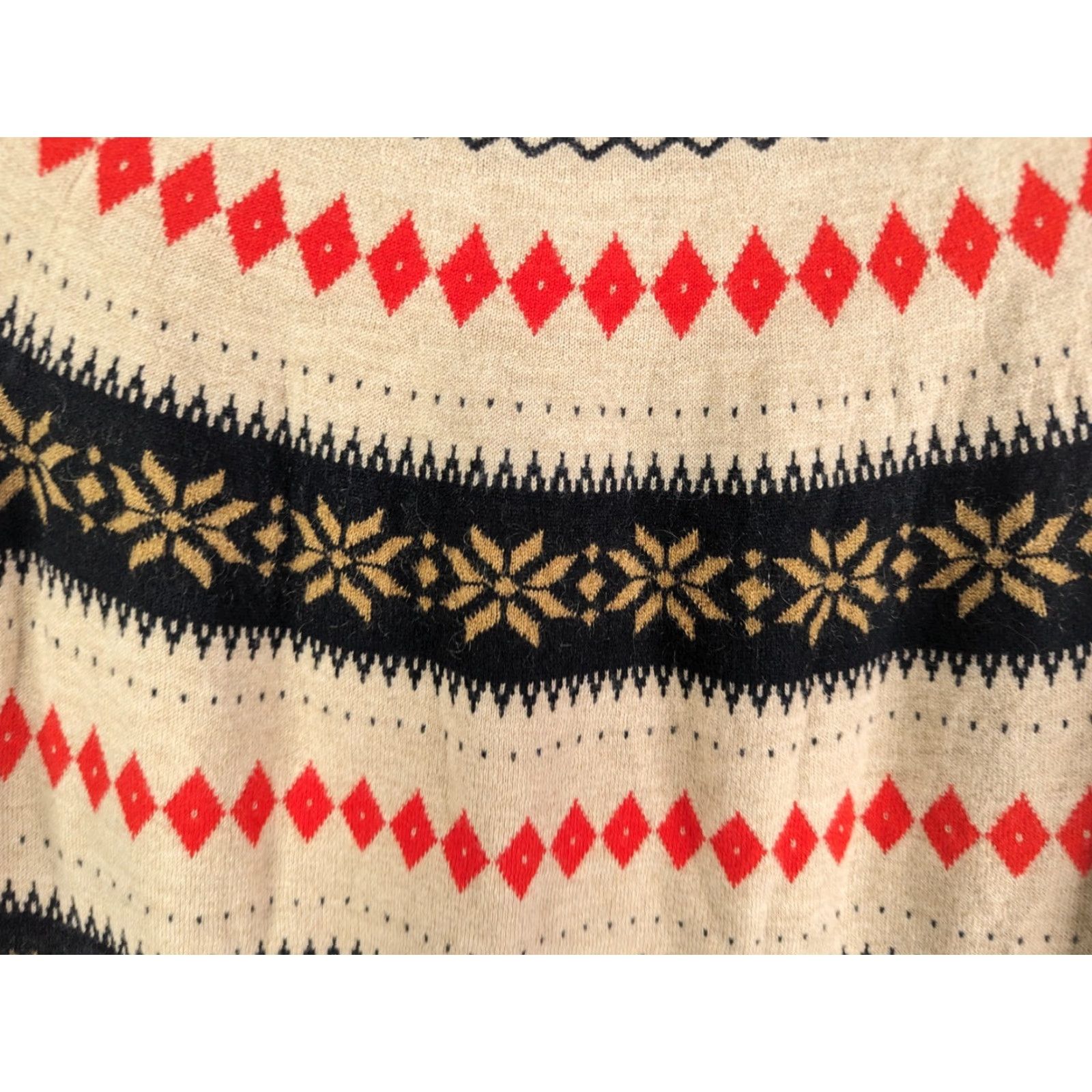 Talbots Talbots Sweater Knit Wool Mohair Nylon Fair Isle Raglan Sleeve Round Neck Multicolor Ski Casual Travel Womens Petite M Size M / US 6-8 / IT 42-44 - 3 Thumbnail
