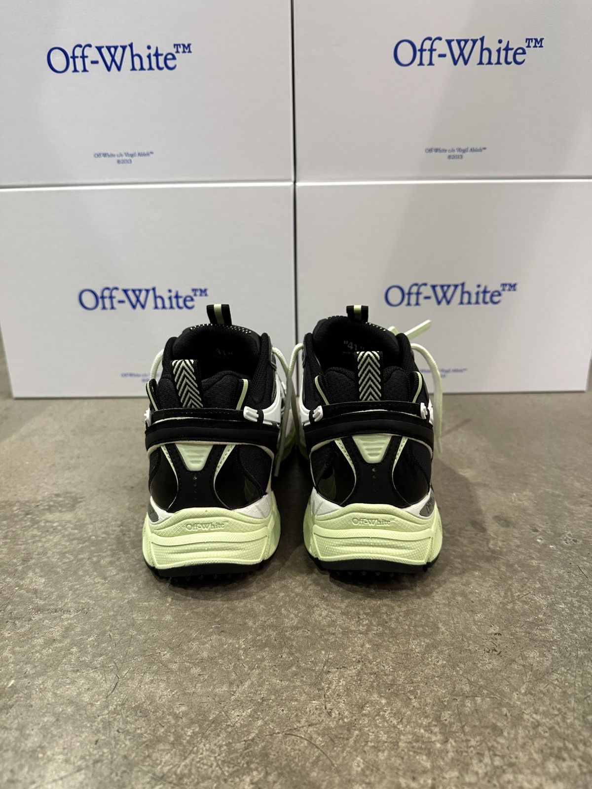 Off-White OFF-WHITE - Be Right Back Sneakers Black Lime Size US 9 / EU 42 - 4 Thumbnail