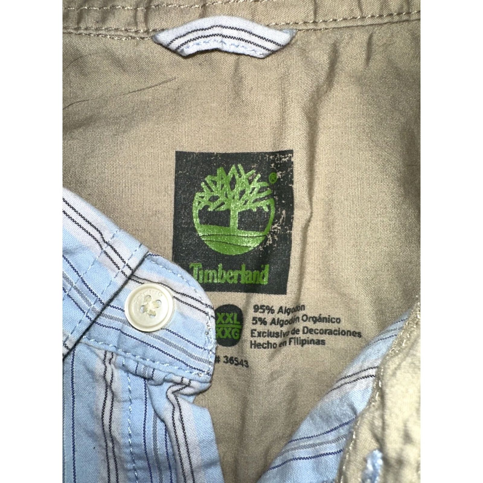 Timberland VINTAGE 90s Y2K Timberland Button-Up Shirt Blue 3XL Big & Tall Mens Long Sleeve Size US XXL / EU 58 / 5 - 3 Thumbnail