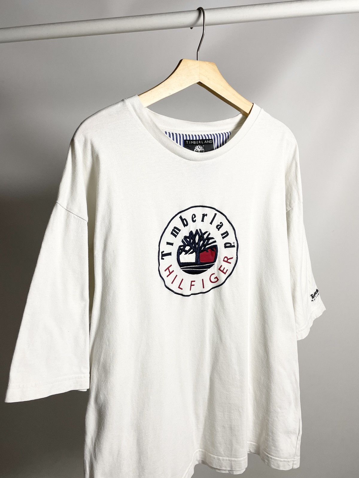 Timberland × Tommy Hilfiger 💥RARE💥 Tommy Hilfiger X Timberland Collaboration White Tee Size US L / EU 52-54 / 3 - 4 Thumbnail