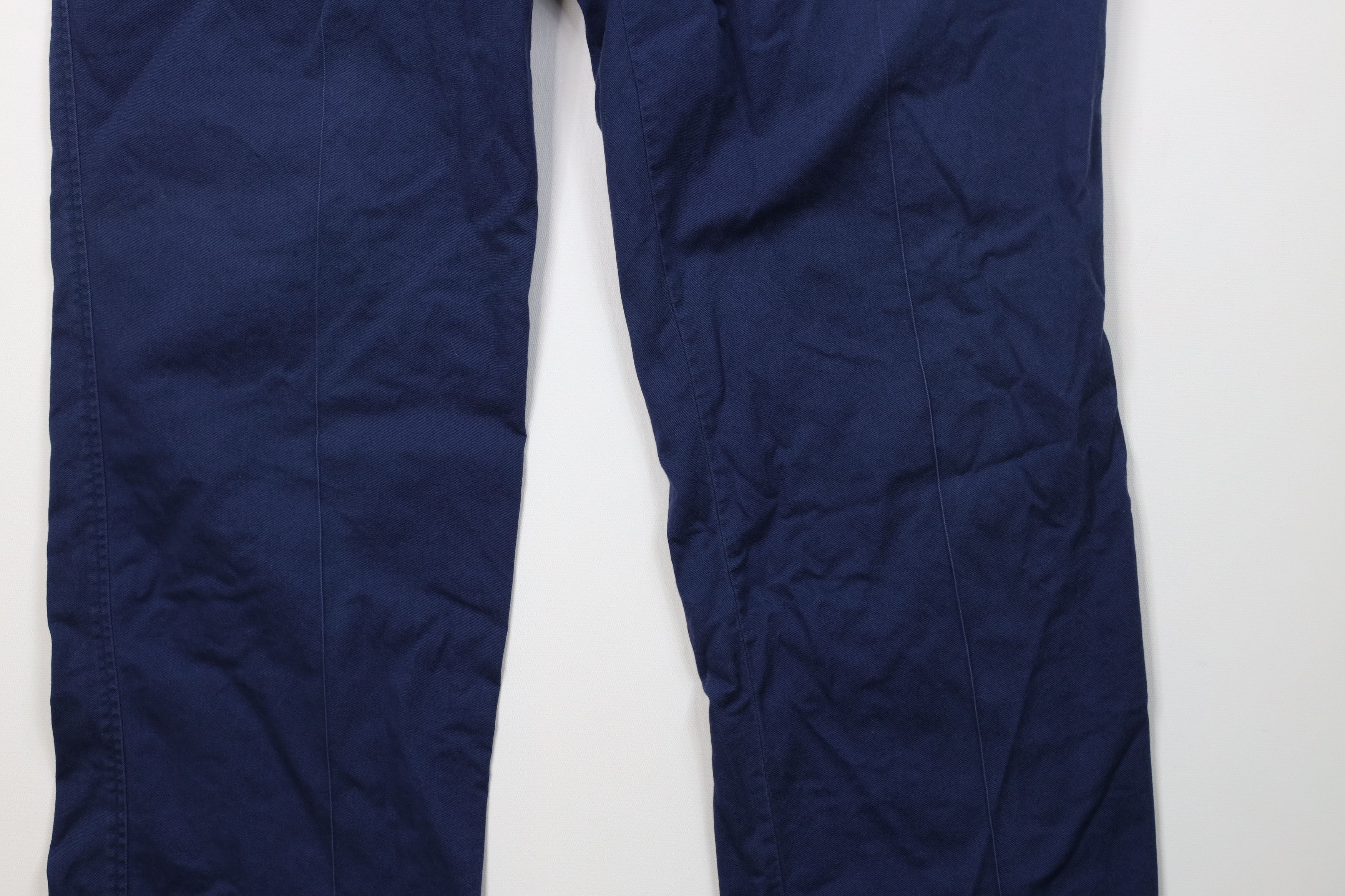 Eddie Bauer Vintage 90s Eddie Bauer Wide Leg Chino Pants Blue Cotton Size US 40 / EU 56 - 4 Thumbnail