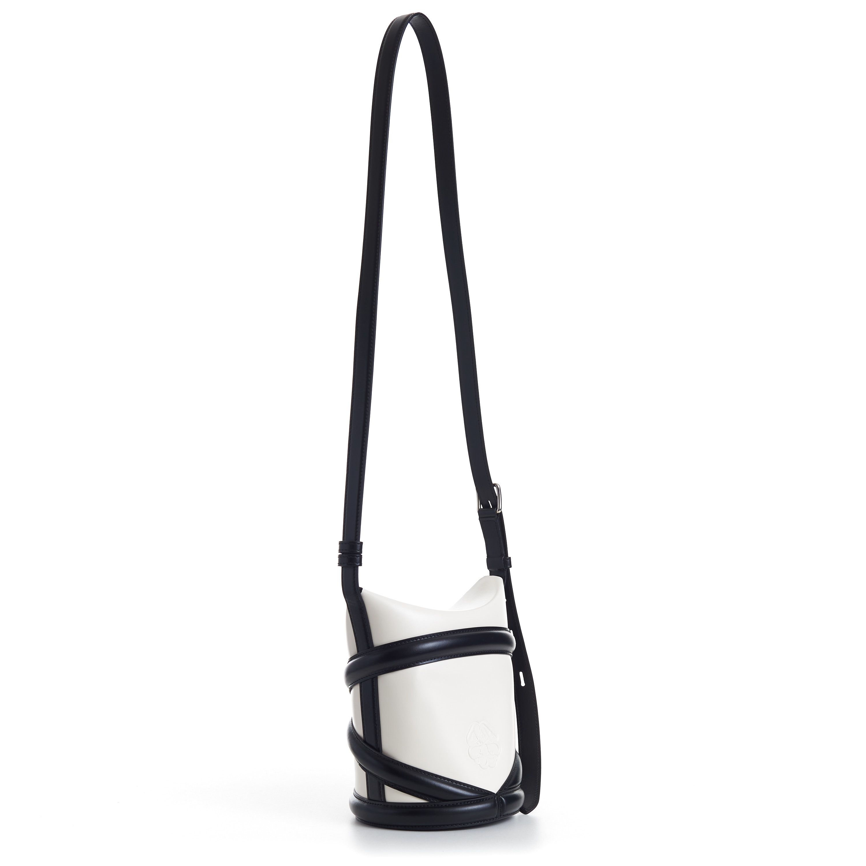 Alexander McQueen The Curve Bucket Bag - Ivory, Harness, Shoulder Strap Size ONE SIZE - 4 Thumbnail