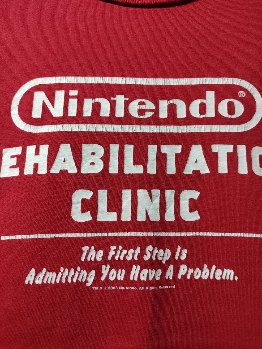 Nintendo Vtg 00's Nintendo " Rehabilitation Clinic " Delta T-Shirt Size US L / EU 52-54 / 3 - 3 Thumbnail