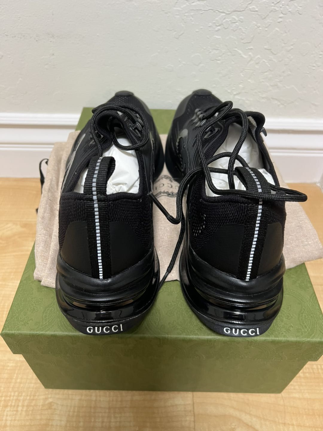 Gucci Gucci Run Sneaker 'All Black' 714658-USM10-8442 Size US 13 / EU 46 - 7 Thumbnail