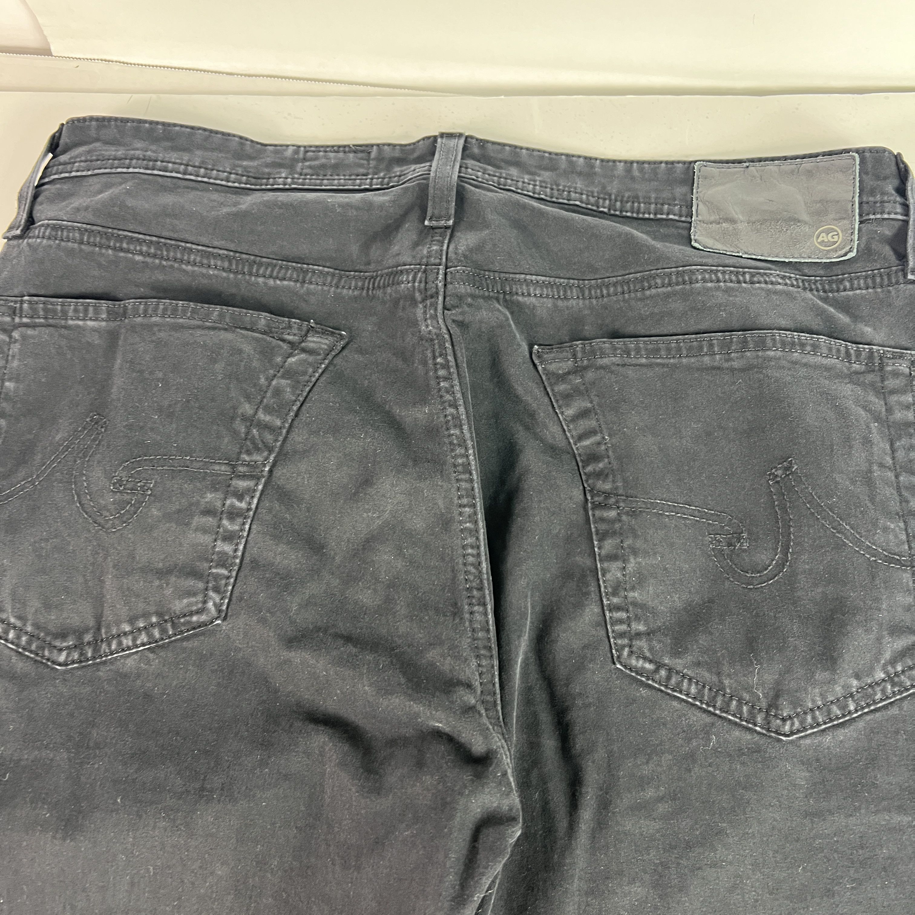 AG Adriano Goldschmied Adriano Goldschmied Everett Slim Straight Black Chinos Size US 35 - 12 Thumbnail