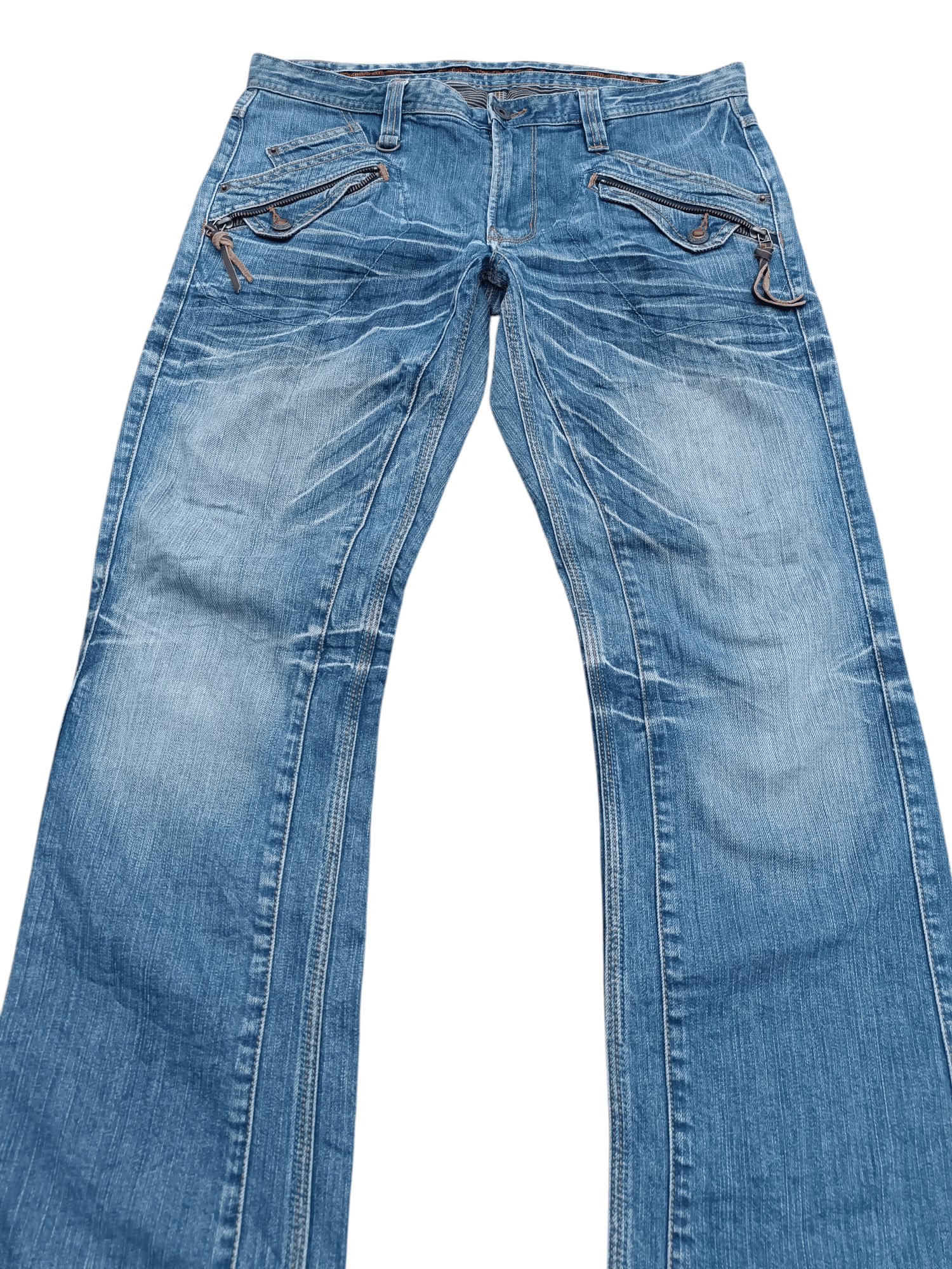 Japanese Brand FLARED 🔥 Nicole Club For Men Multi Pocket Whiskers Denim Size US 34 / EU 50 - 14 Thumbnail