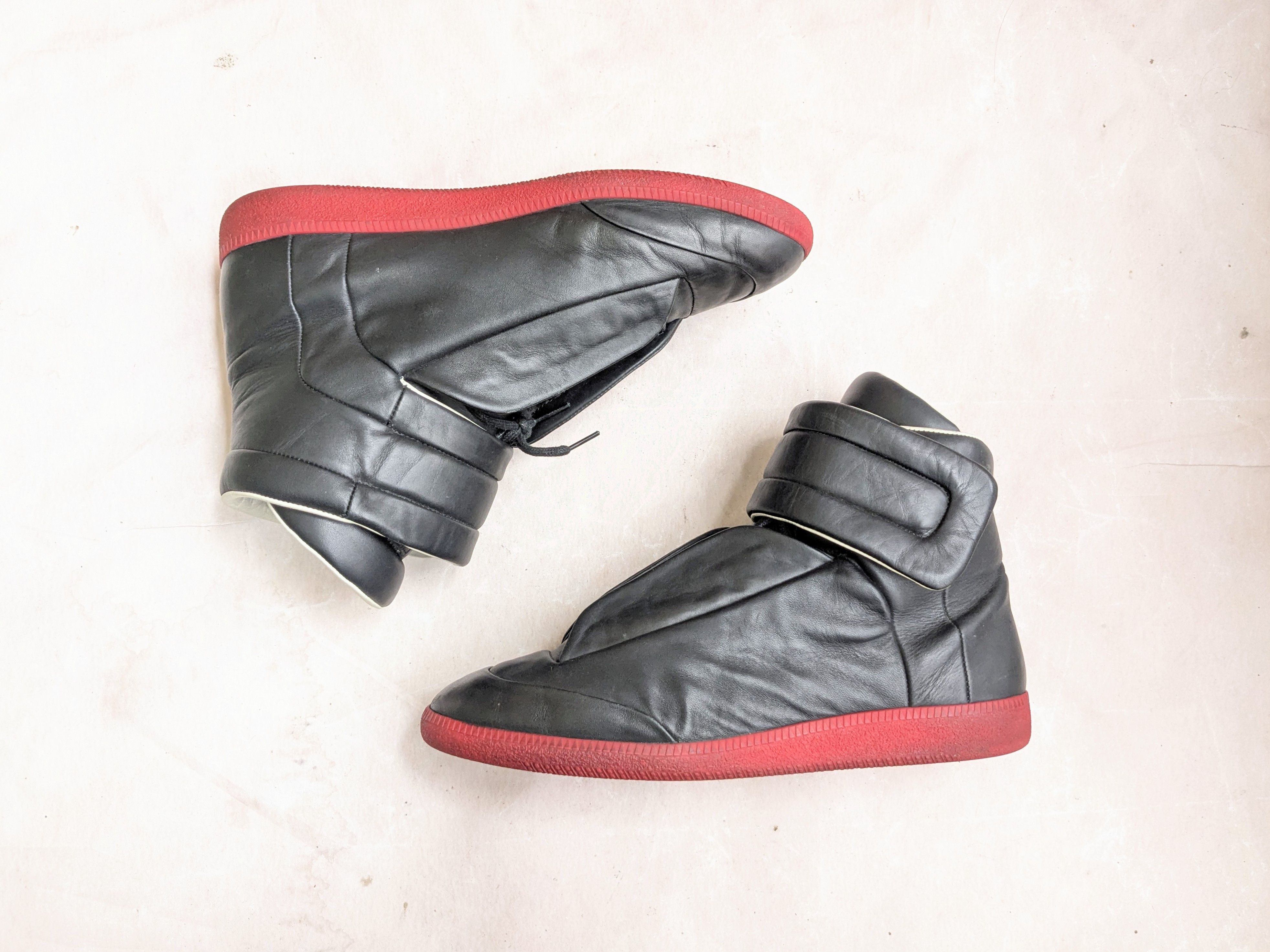 Maison Margiela Maison Margiela Future Black Red 12 45 High Tops Leather Size US 12 / EU 45 - 4 Thumbnail