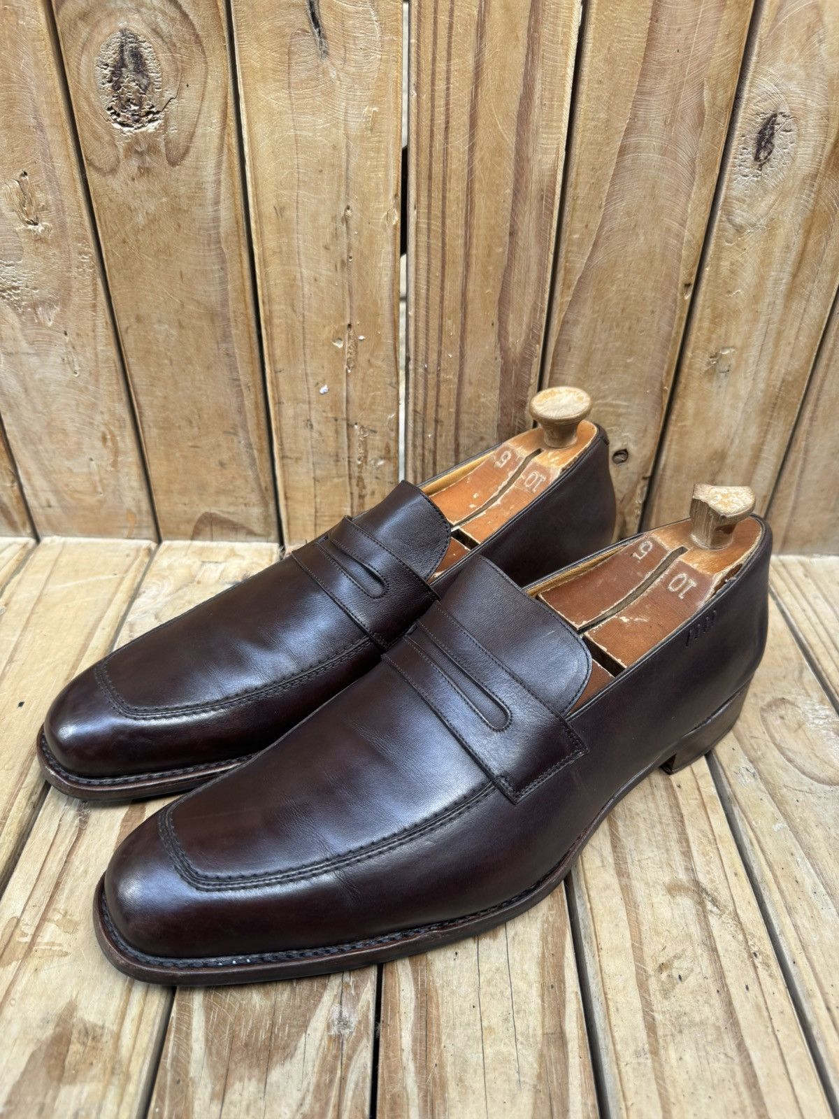 Paraboot Paraboot Men’s Penny brown Leather Loafers Uk 9.5 H US 10.5 Size US 10.5 / EU 43-44 - 19 Thumbnail
