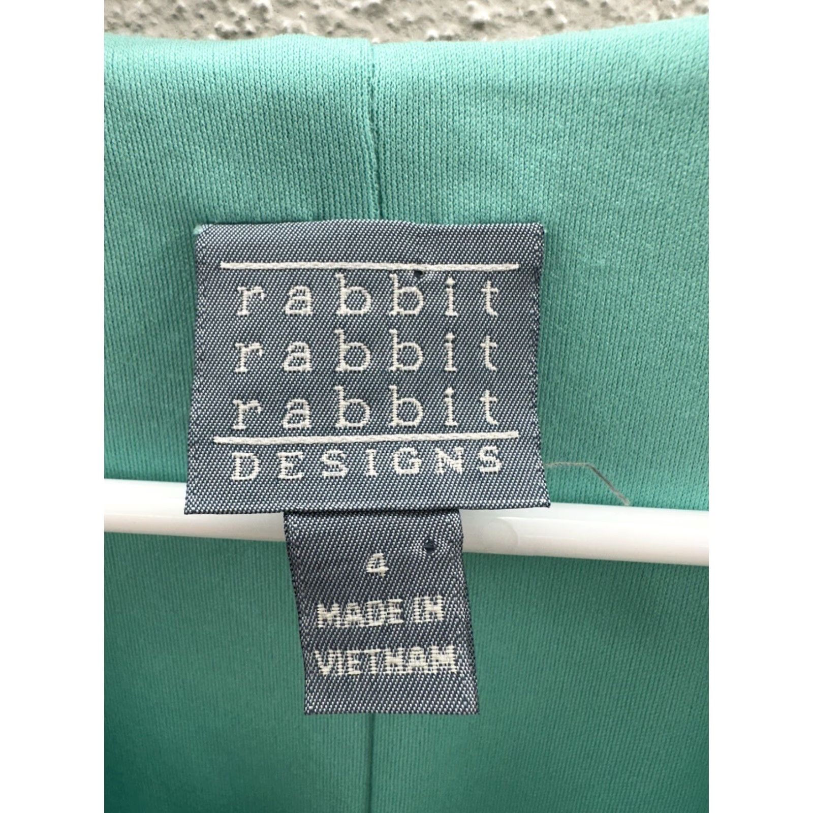 Vintage Rabbit Womens Dress Teal White Lace 3/4 Bell Sleeve Knee Length Size 4 Vintage No Floral Bohemian Designer Style Dresses Size S / US 4 / IT 40 - 4 Thumbnail
