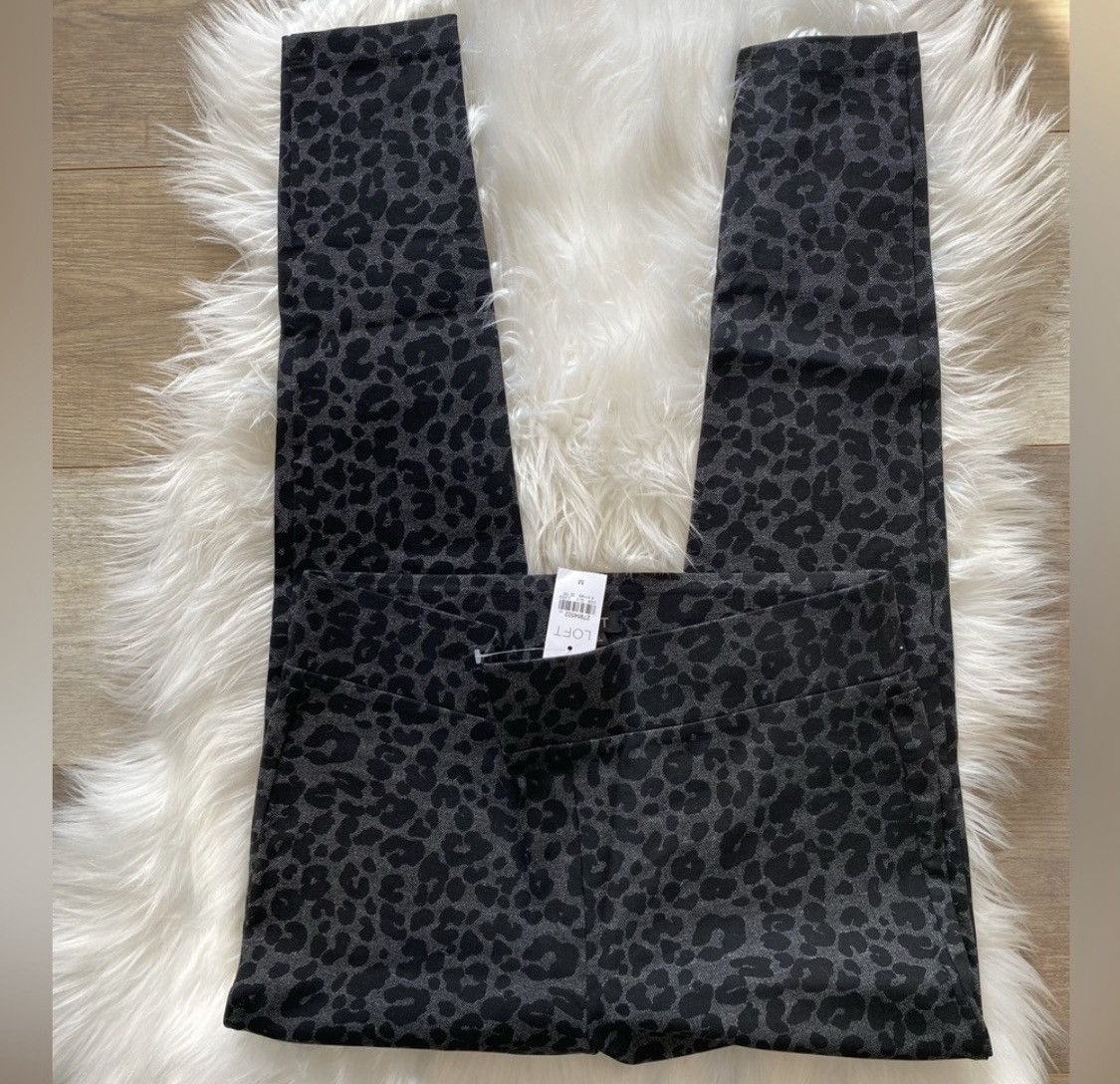 Loft LOFT LEOPARD ANIMAL PRINT LEGGINGS SZ M Size 32" / US 10 / IT 46 - 4 Thumbnail