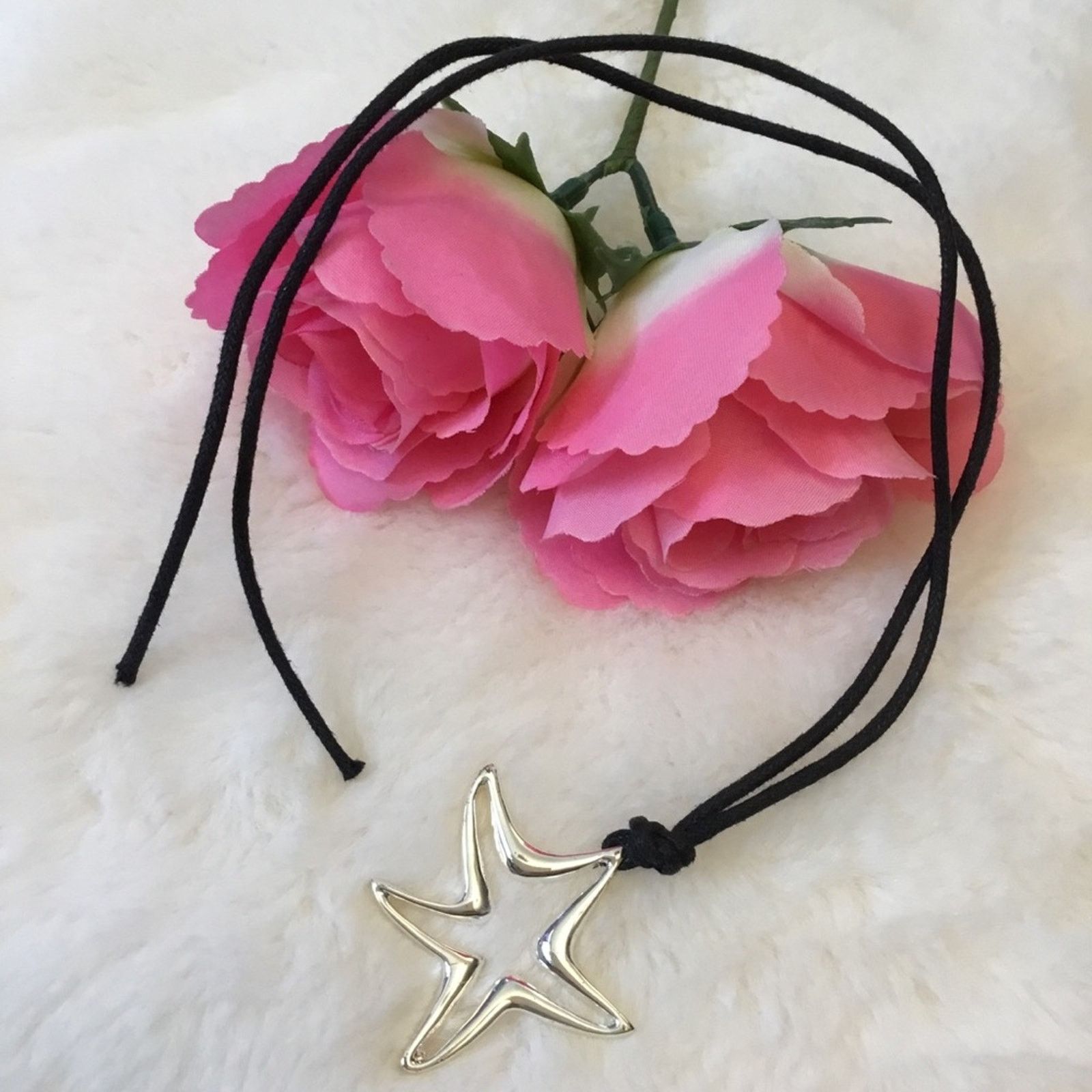 Other Silver Big Star Tied Necklace Size ONE SIZE - 2 Thumbnail