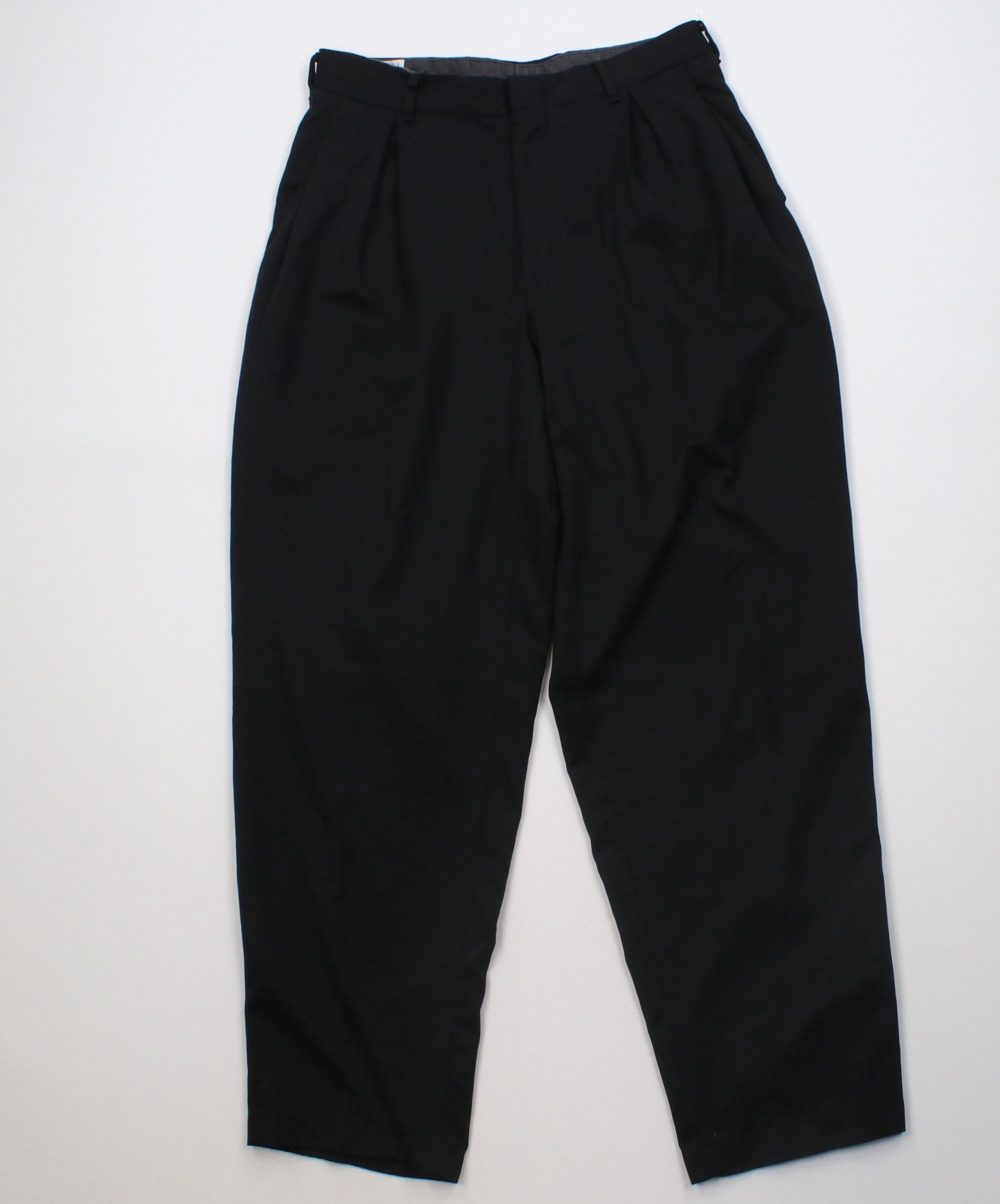 Vintage Vintage 90s Streetwear Waisted Microfiber Chino Pants Black Size US 30 / EU 46 - 1 Thumbnail