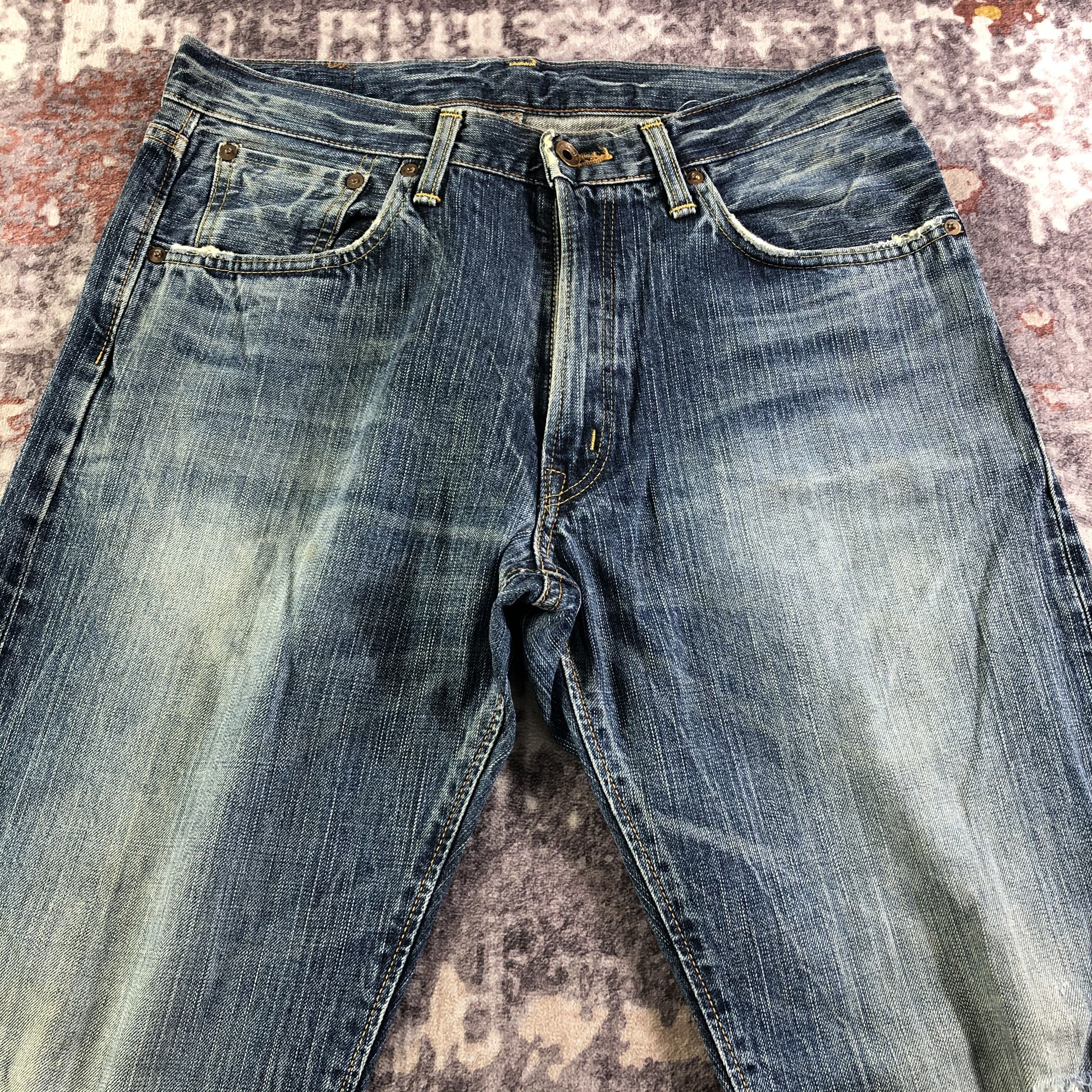 Edwin Vintage Blue Wash Edwin 505 Selvedge Jeans-JM3590 Size US 33 - 3 Thumbnail
