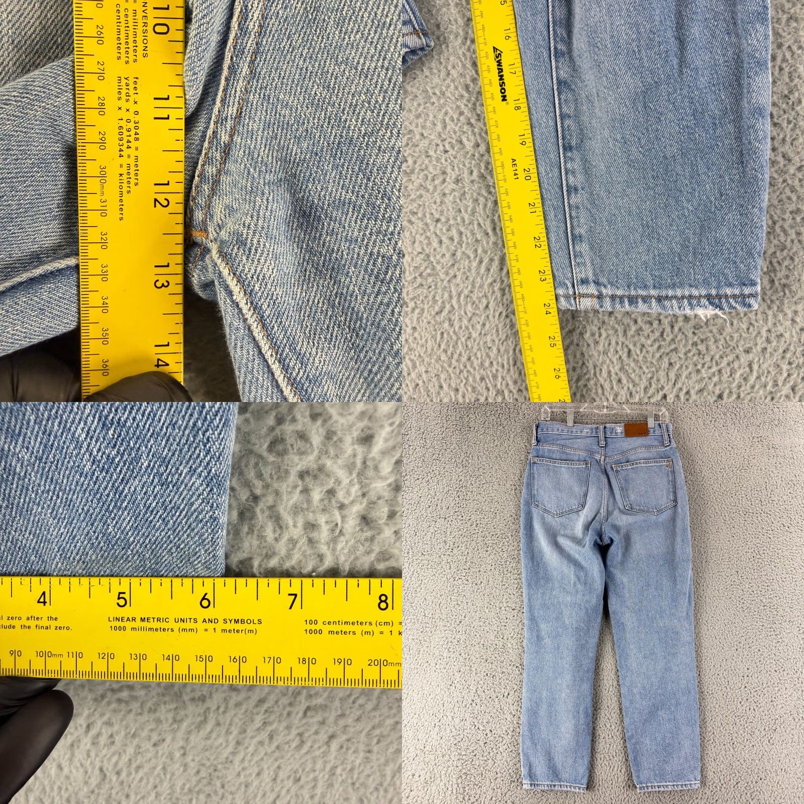 Madewell Madewell The Mom Jean Jeans Womens Size 27 Blue Denim High-Rise Straight Leg Casual Size 27" / US 4 / IT 40 - 8 Thumbnail