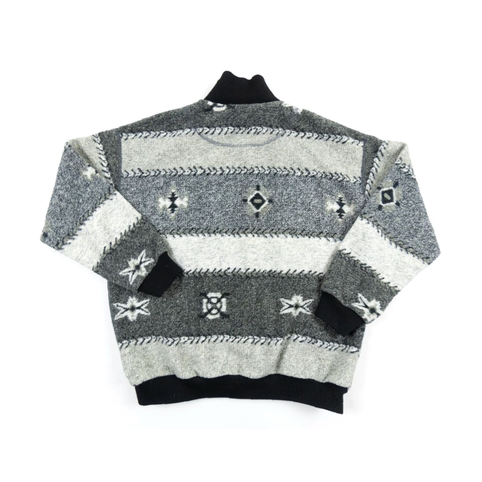 Vintage Straight Down Sweater 1/4 Zip Pullover Mens Small Gray Solid Knit Aztec Outdoor Size US S / EU 44-46 / 1 - 6 Thumbnail